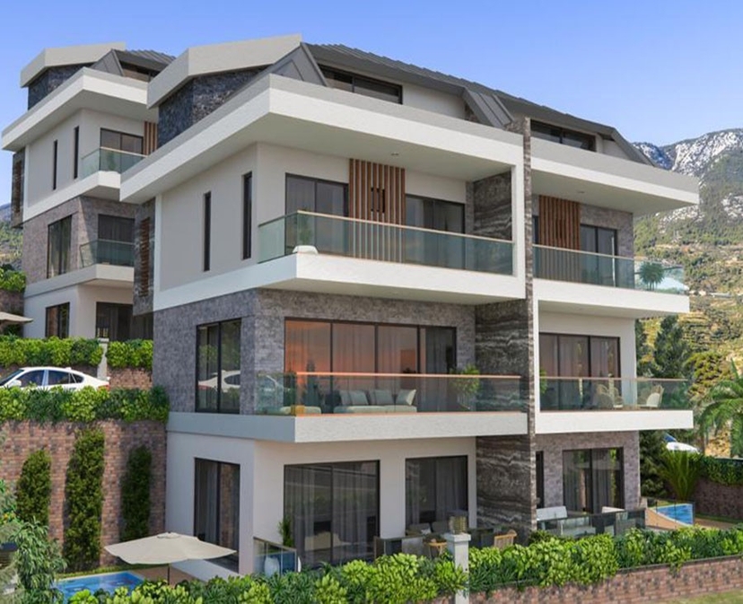 Luksus 4+1 Villa med Hav- og Bjergudsigt, Alanya - Kargicak