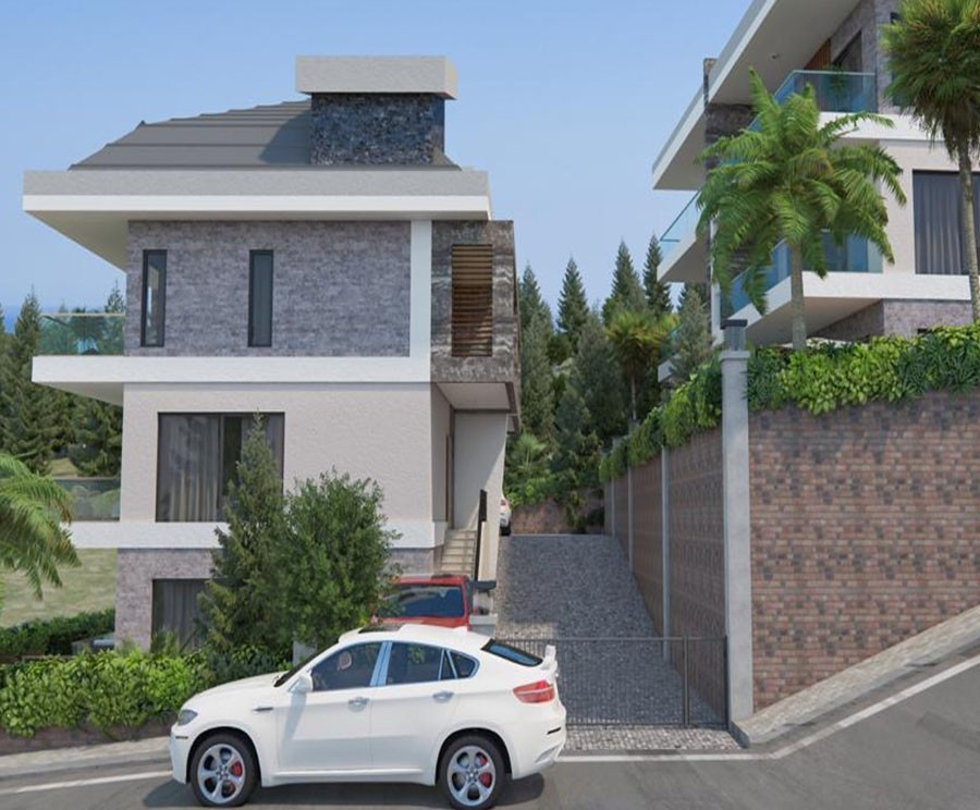 Luksus 4+1 Villa med Hav- og Bjergudsigt, Alanya - Kargicak