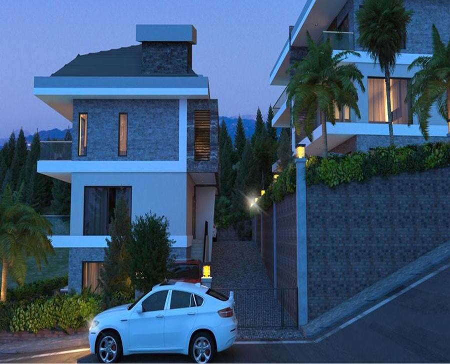 Luksus 4+1 Villa med Hav- og Bjergudsigt, Alanya - Kargicak