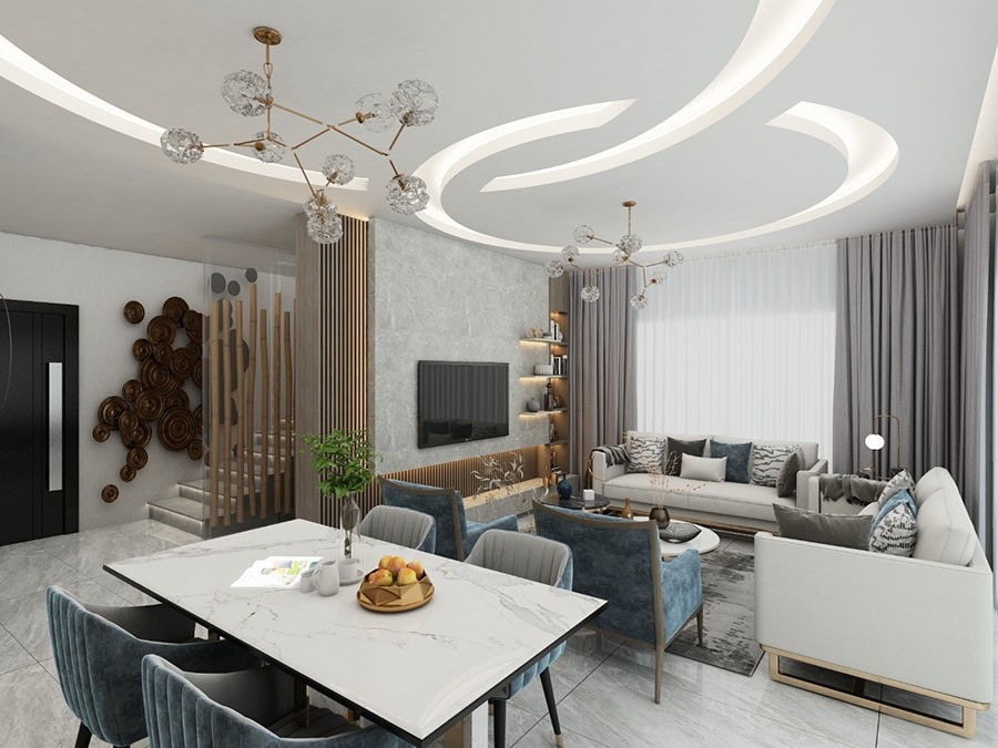 Luksus 4+1 Villa med Hav- og Bjergudsigt, Alanya - Kargicak