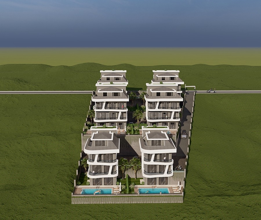 Luxuriöse 4+1 Villa mit Meerblick und Bergblick, Alanya - Kargicak