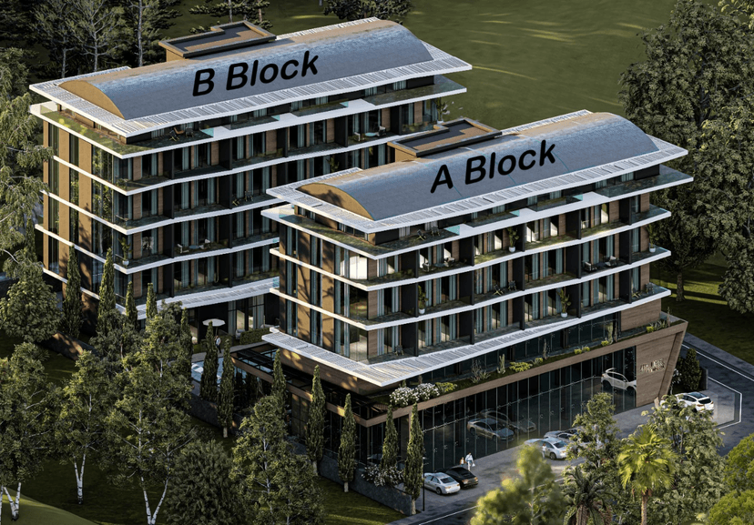 Luxury 1+1 Apartment with Sea, Castle, and Mountain Views in Alanya Center