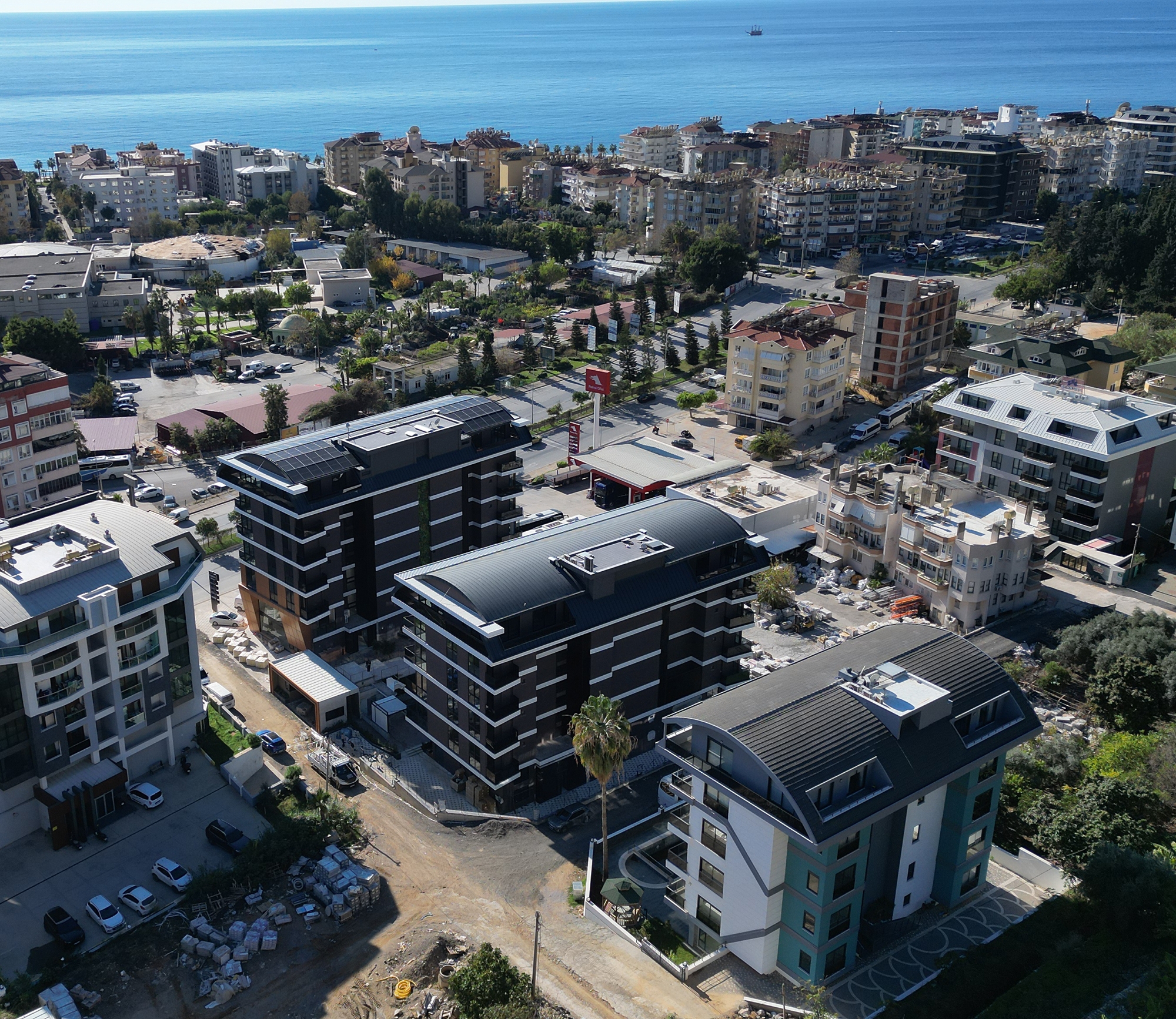 Stunning 1+1 Lejlighed med Hav og Slotsudsigt, Alanya Center
