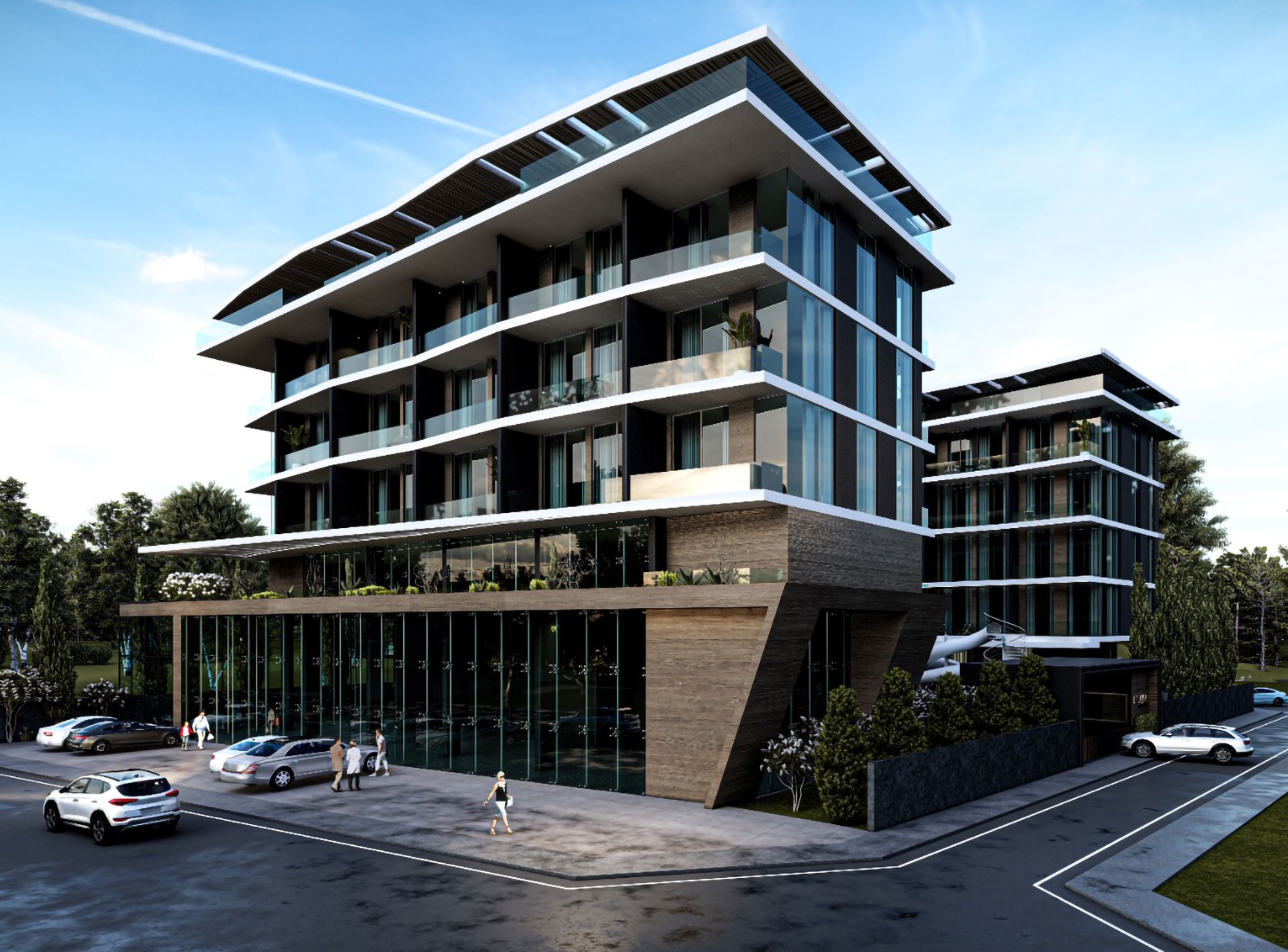 Luxury 1+1 Apartment with Sea, Castle, and Mountain Views in Alanya Center