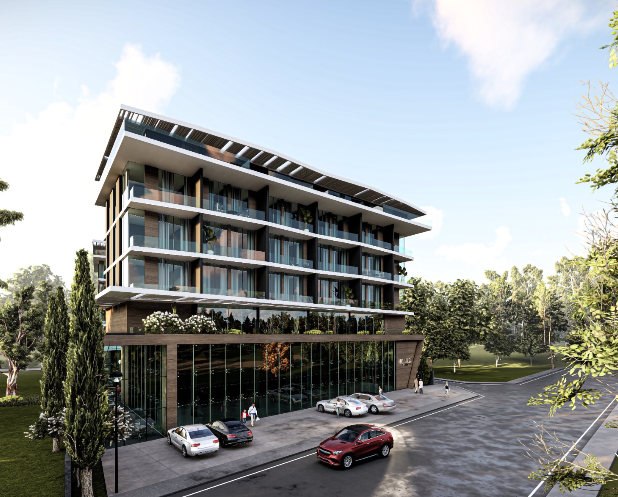 Luxury 1+1 Apartment with Sea, Castle, and Mountain Views in Alanya Center