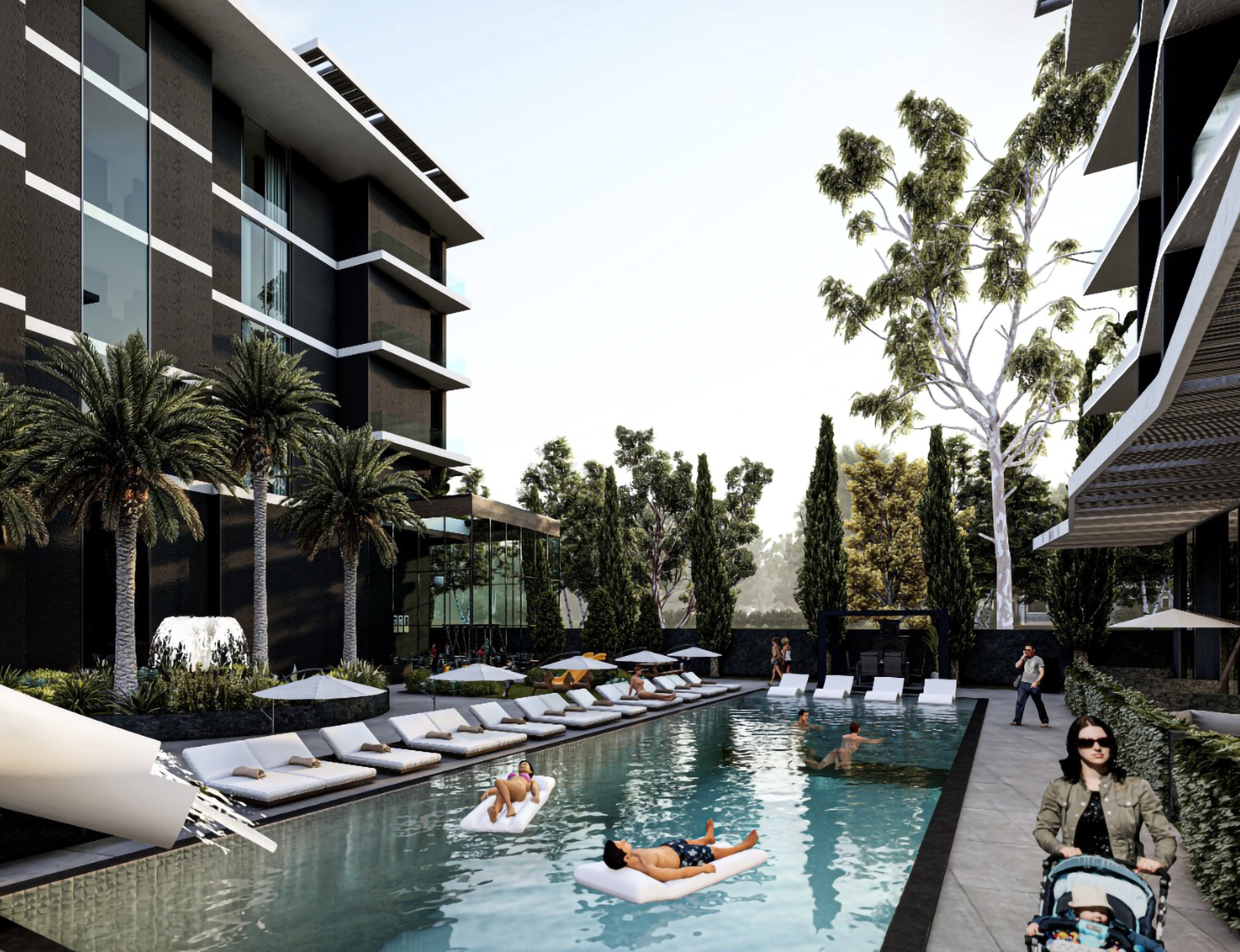 Luxury 1+1 Apartment with Sea, Castle, and Mountain Views in Alanya Center