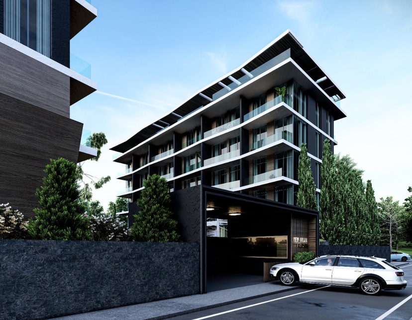 Luxury 1+1 Apartment with Sea, Castle, and Mountain Views in Alanya Center