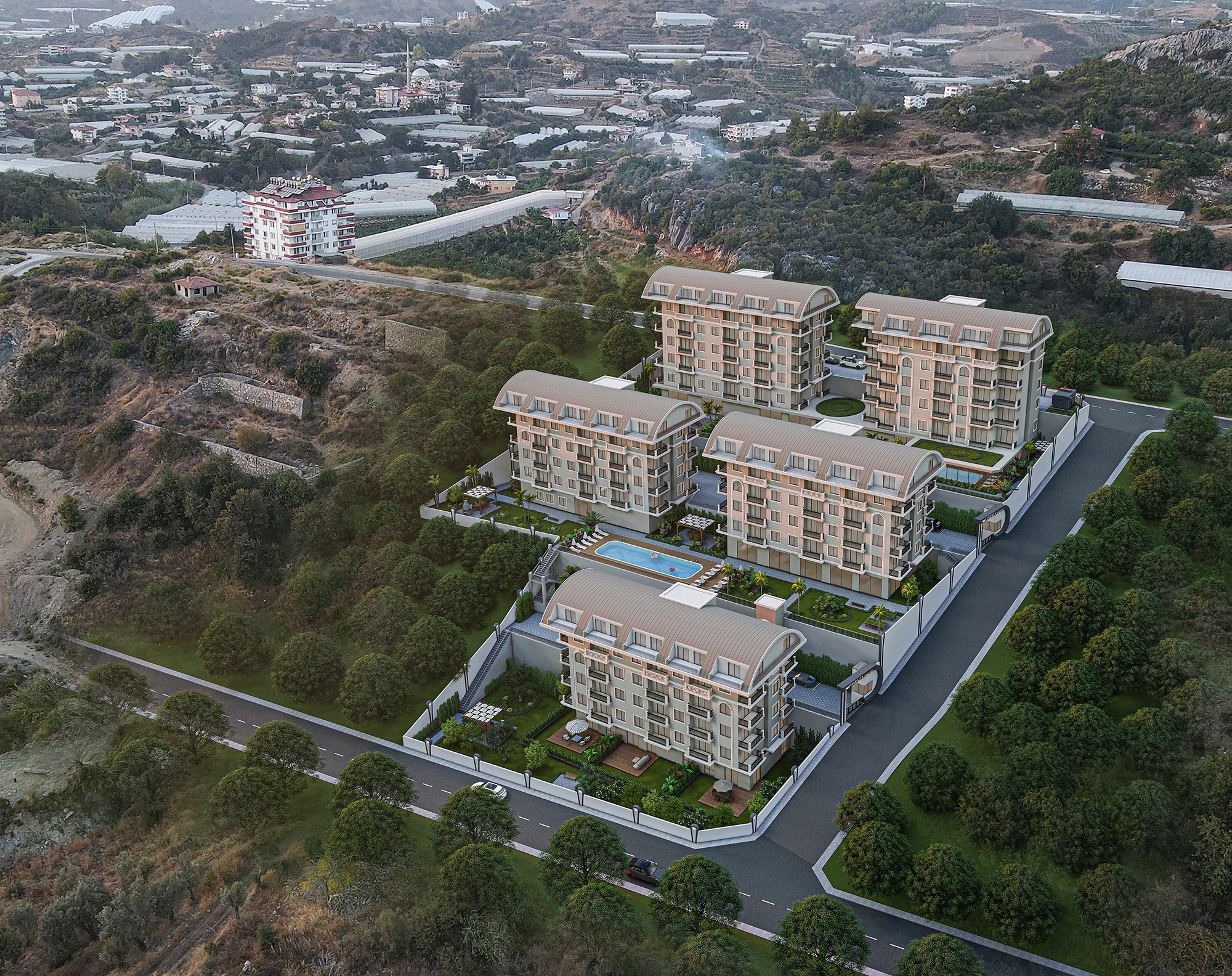 Luxury 1+1 Apartment with Sea and Mountain Views, Alanya - Konakli