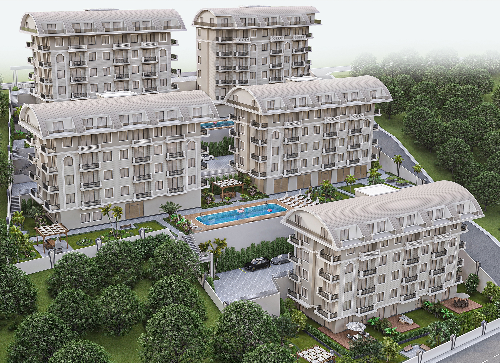 Luxury 1+1 Apartment with Sea and Mountain Views, Alanya - Konakli