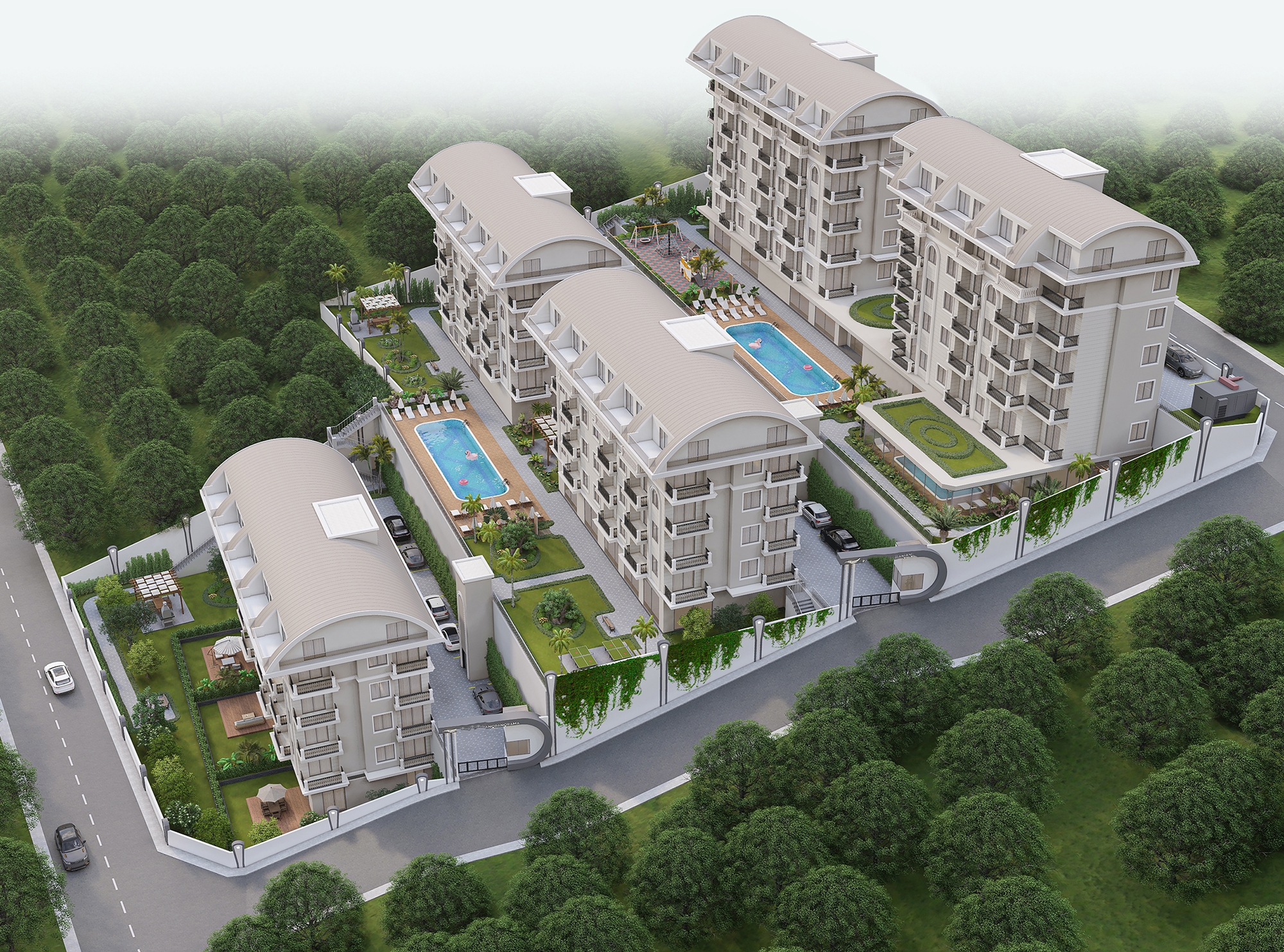 Luxury 1+1 Apartment with Sea and Mountain Views, Alanya - Konakli