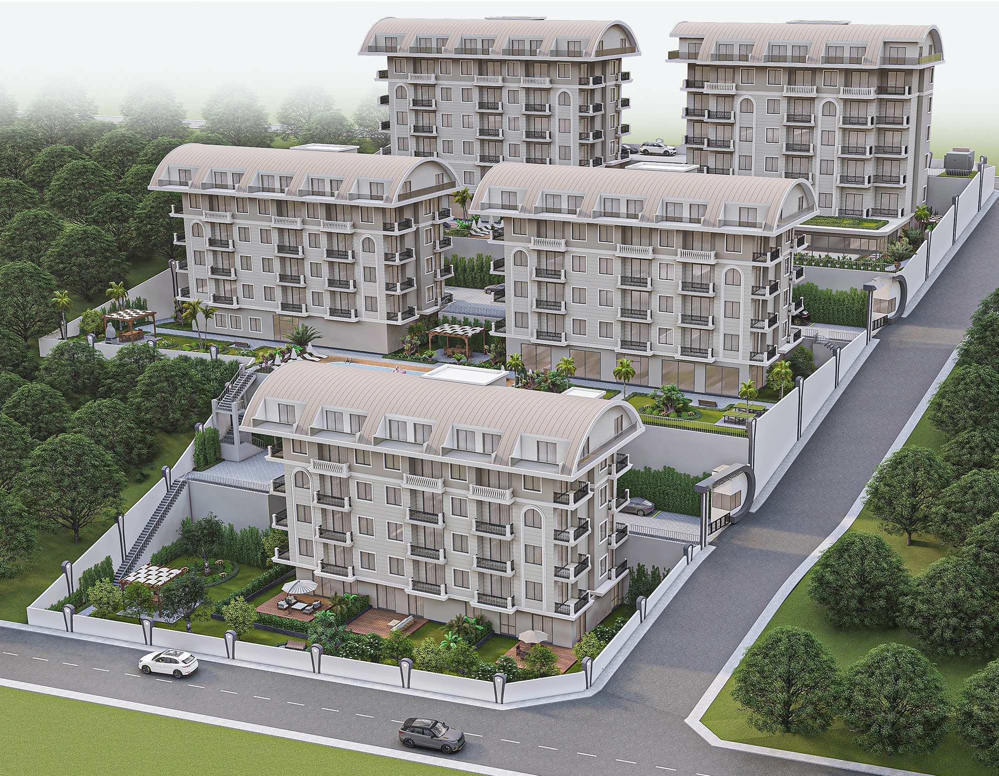 Luxury 1+1 Apartment with Sea and Mountain Views, Alanya - Konakli