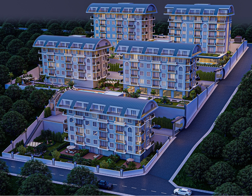 Luxury 1+1 Apartment with Sea and Mountain Views, Alanya - Konakli