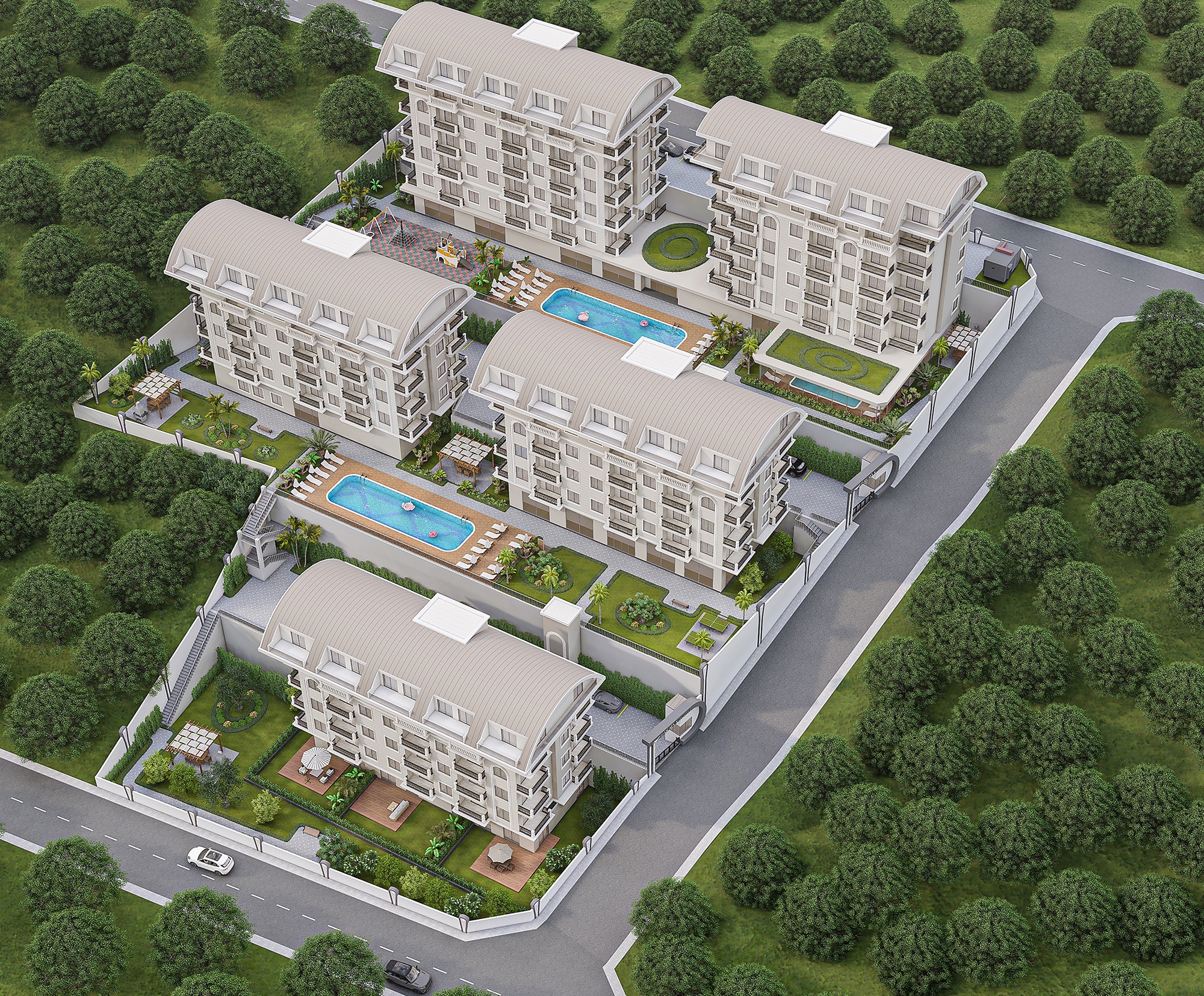 Luxury 1+1 Apartment with Sea and Mountain Views, Alanya - Konakli