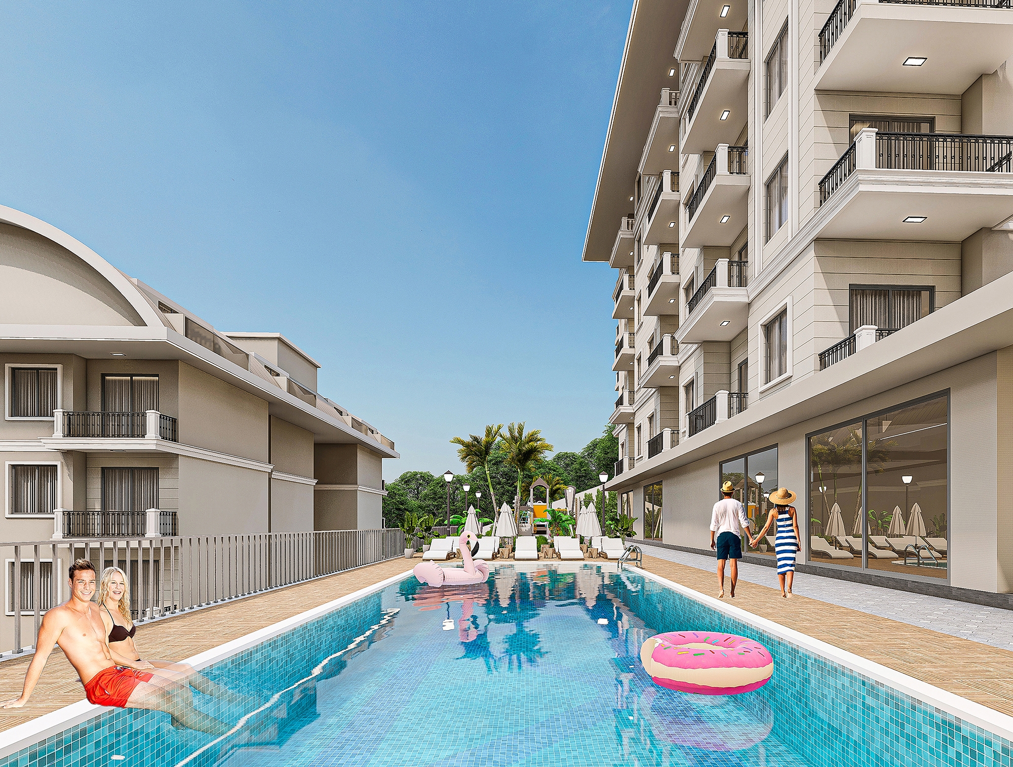 Luxury 1+1 Apartment with Sea and Mountain Views, Alanya - Konakli