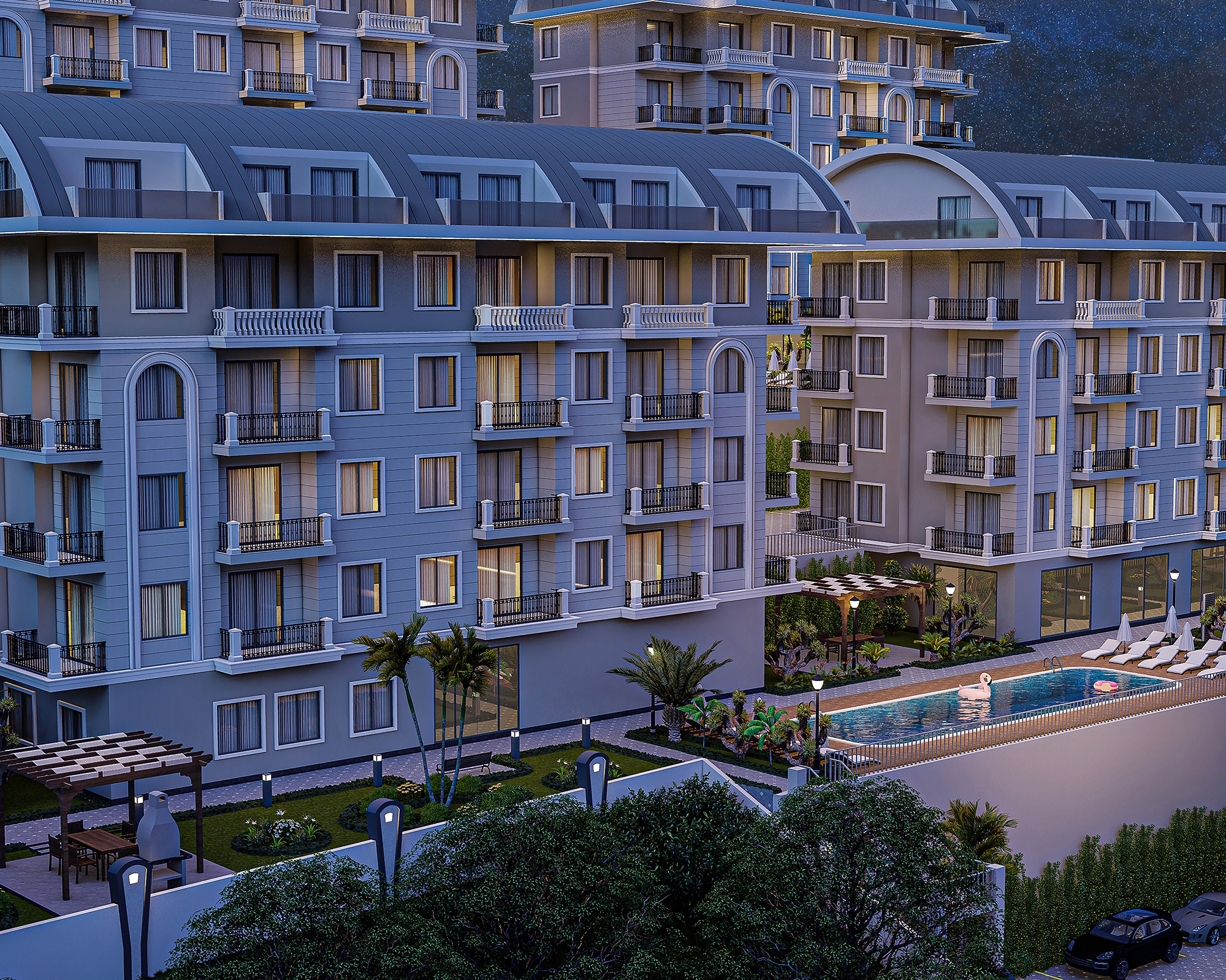 Luxury 1+1 Apartment with Sea and Mountain Views, Alanya - Konakli