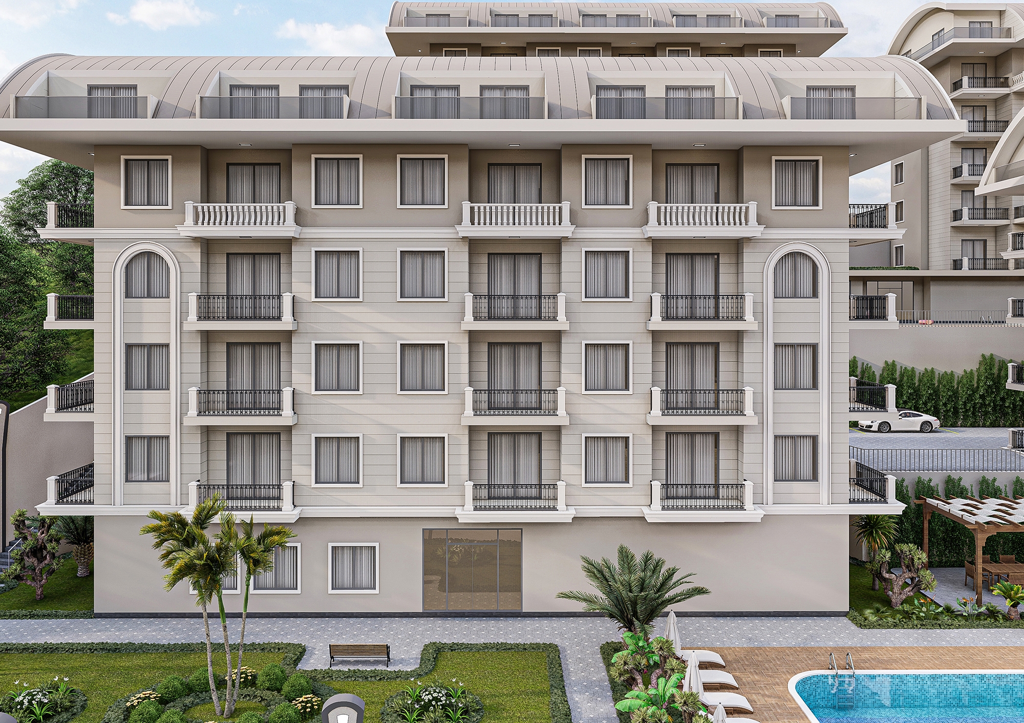 Luxury 1+1 Apartment with Sea and Mountain Views, Alanya - Konakli