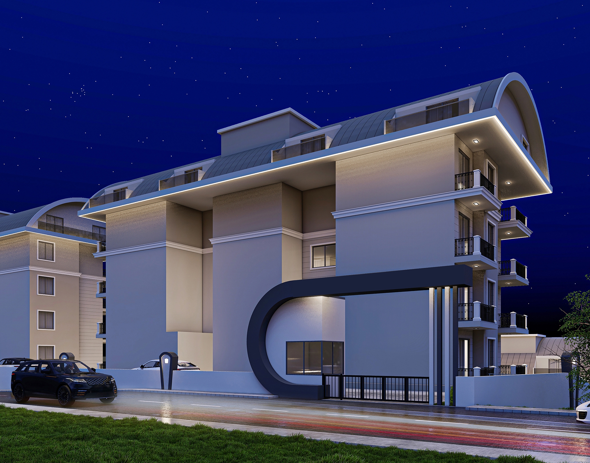 Luxury 1+1 Apartment with Sea and Mountain Views, Alanya - Konakli