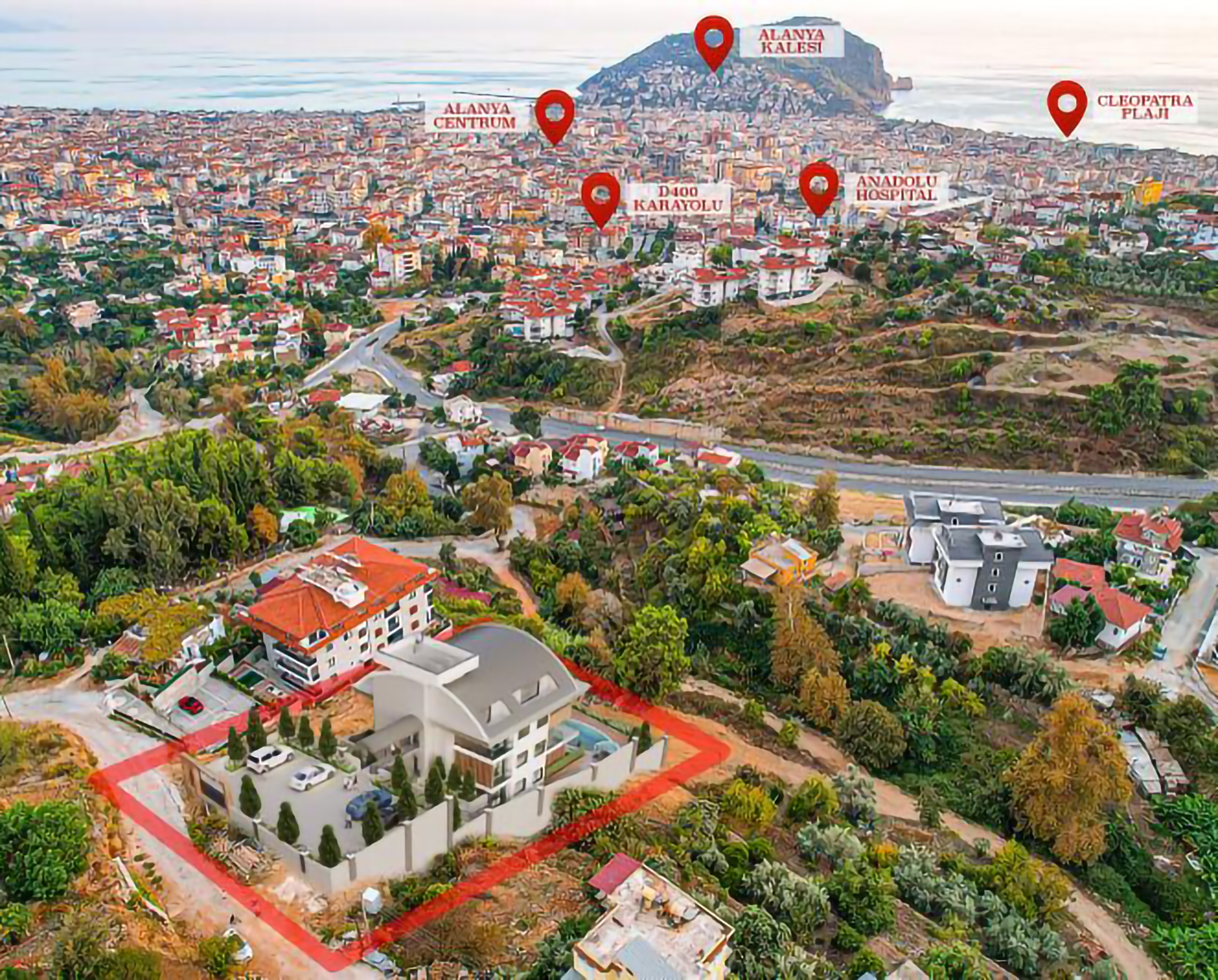 Luxury 1+1 Apartment with Stunning Views in Alanya Center