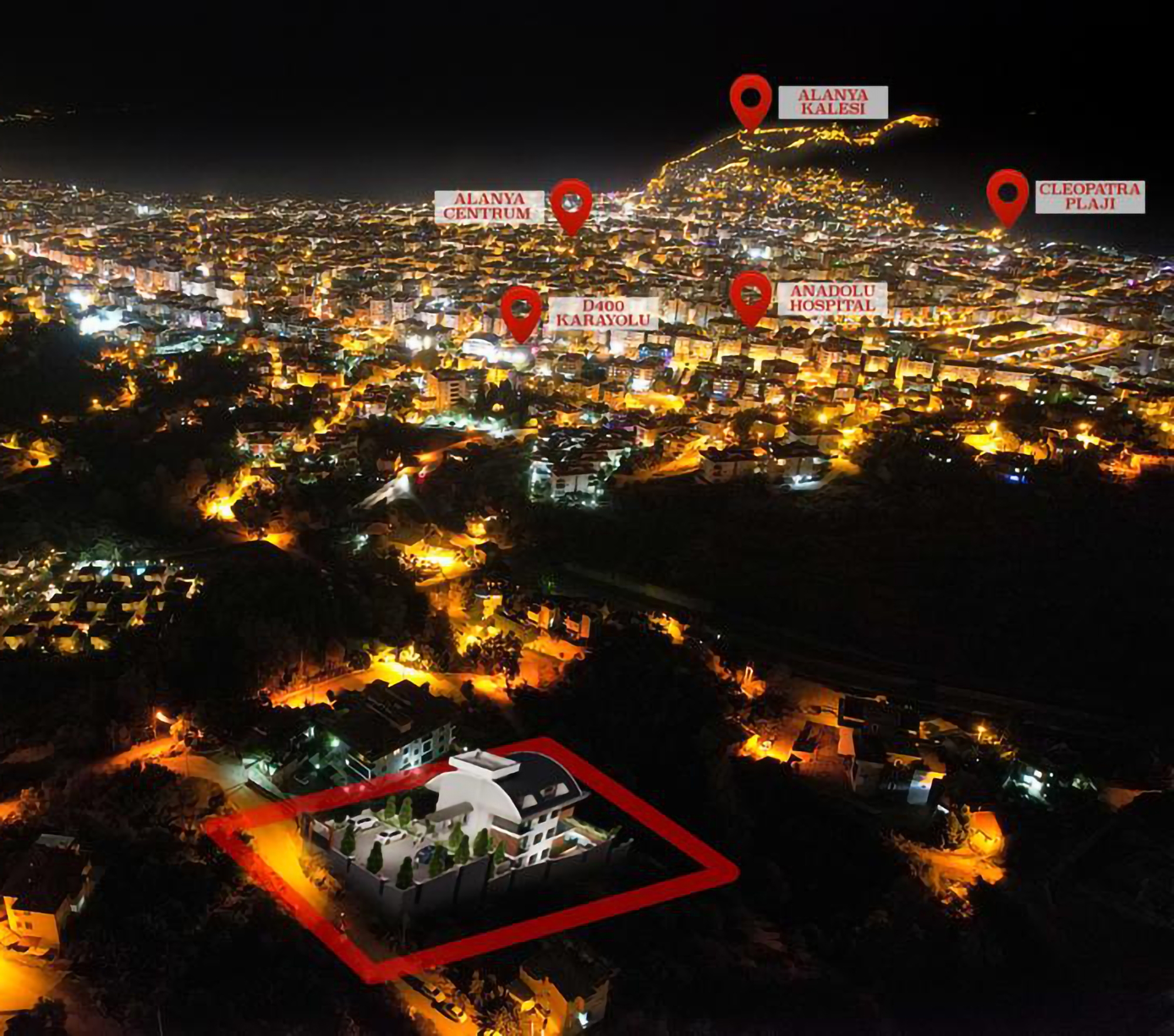 Luxury 1+1 Apartment with Stunning Views in Alanya Center