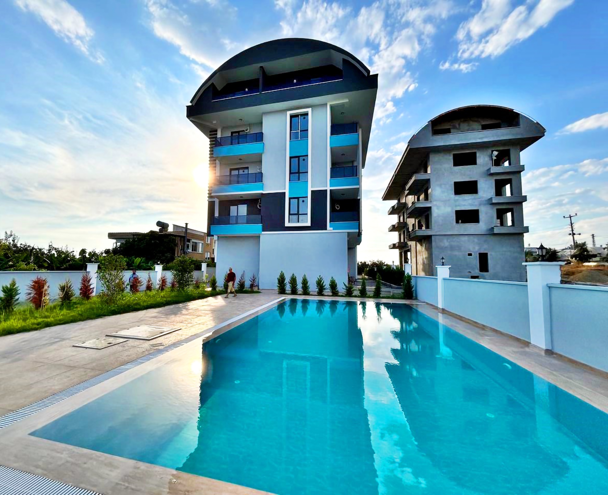 Stilvolle 1+1 Wohnung mit Meerblick und Bergblick, Alanya - Payallar