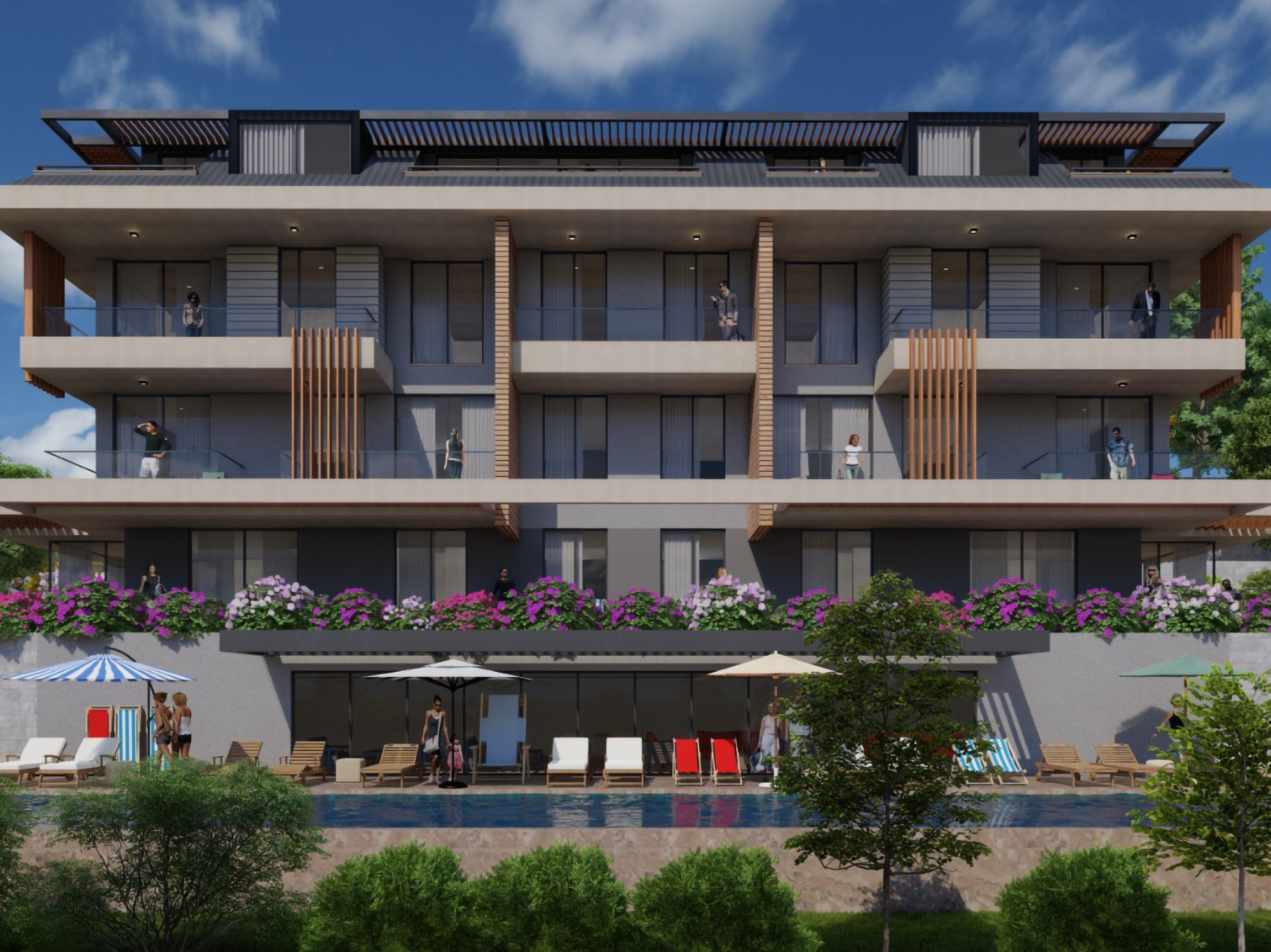 Luxury 2+1 Apartment with Sea and Castle Views in Bektas, Alanya