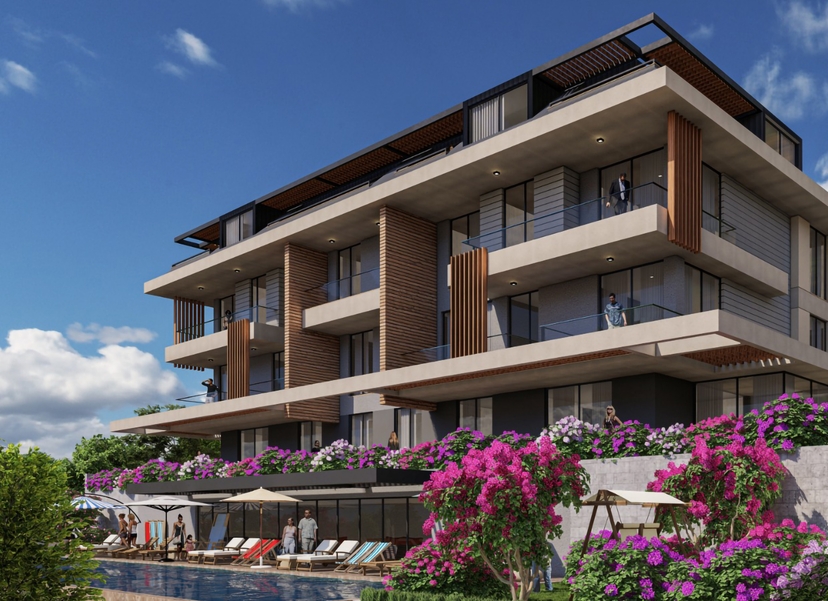 Luxury 2+1 Apartment with Sea and Castle Views in Bektas, Alanya