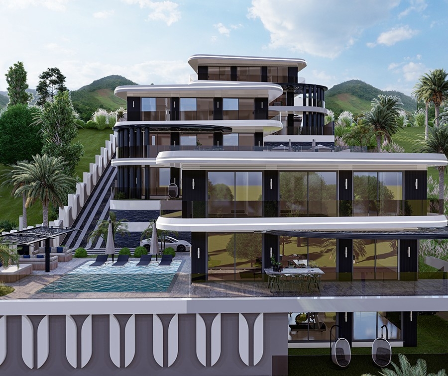 Majestic and high end villa for sale in Alanya
