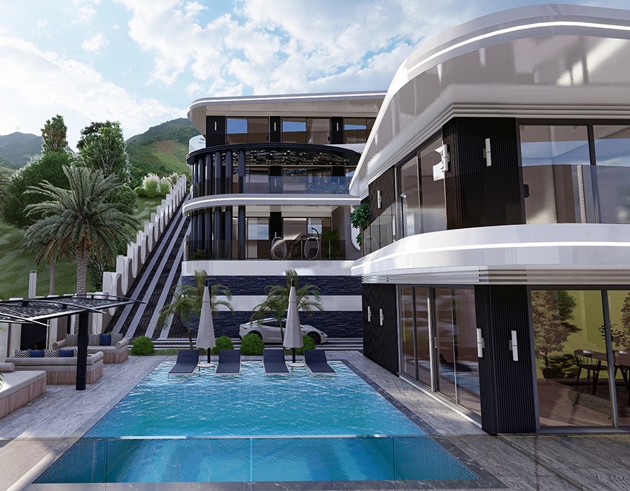 Majestic and high end villa for sale in Alanya