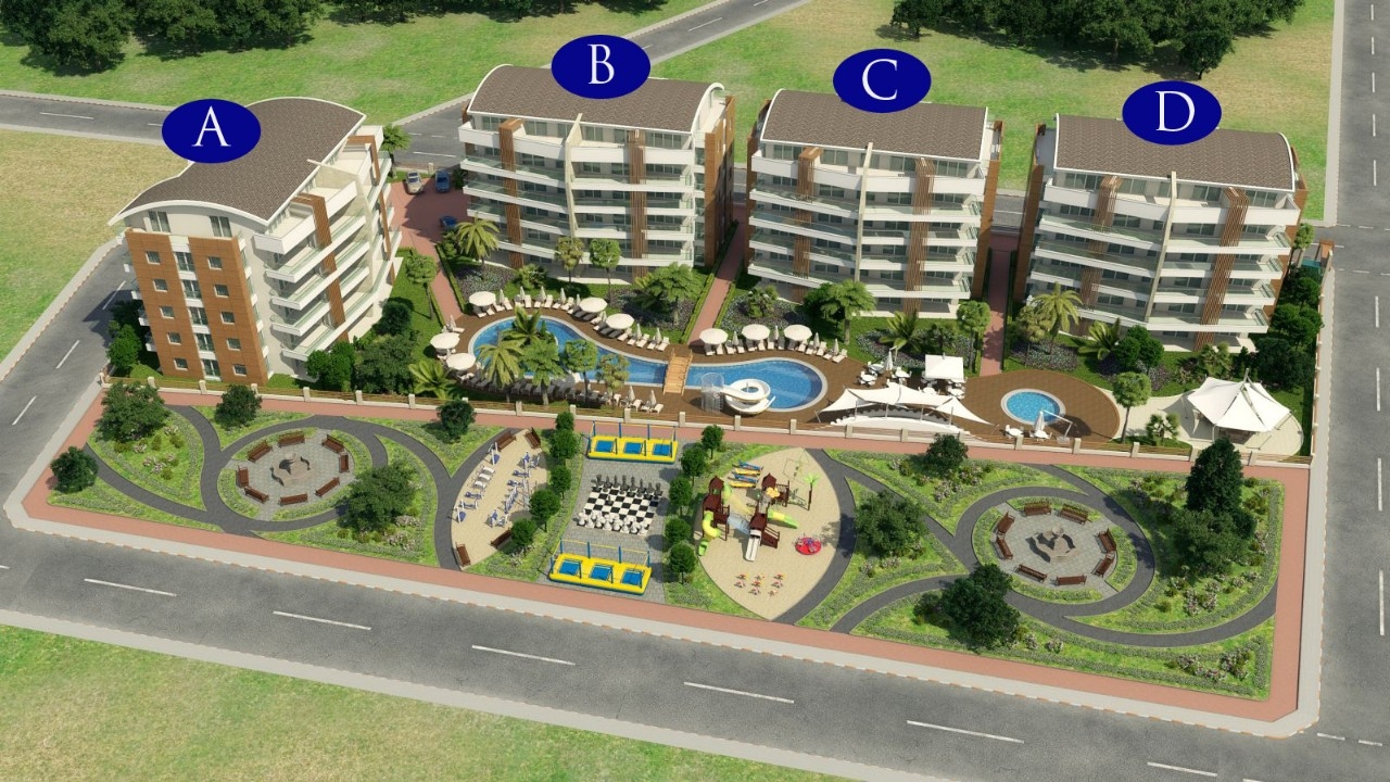 Harmoniously equipped apartment in Alanya