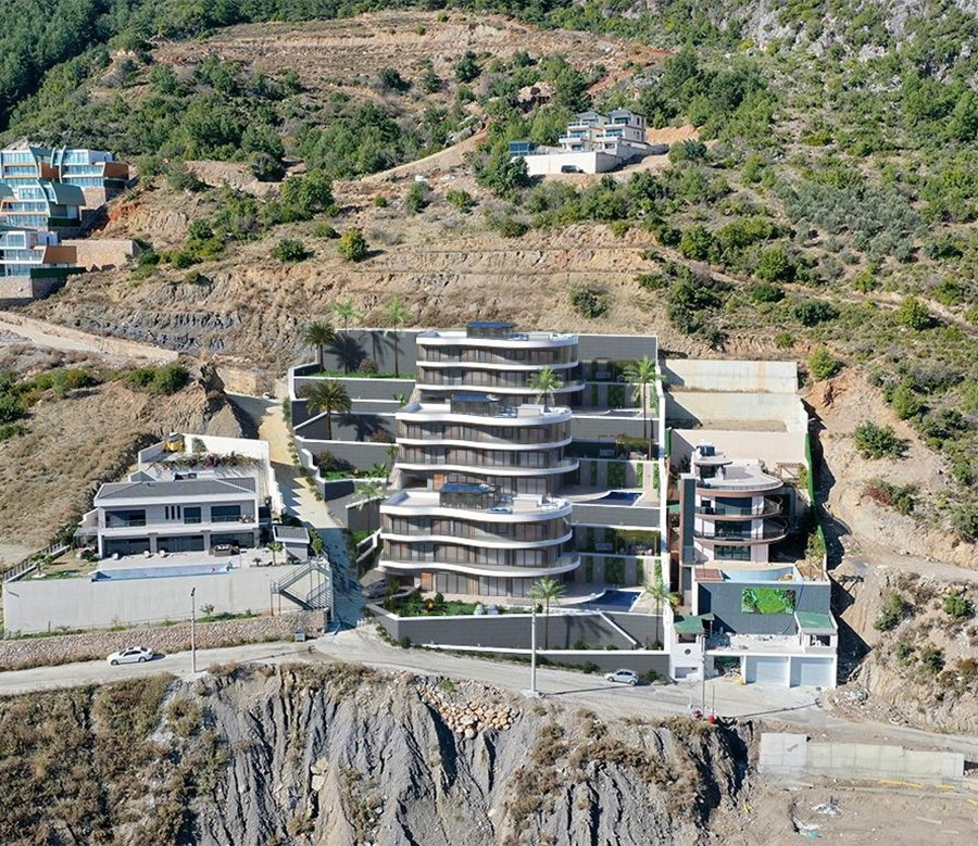 Luksus 6+1 Villa med Hav- og Slotsudsigt, Alanya