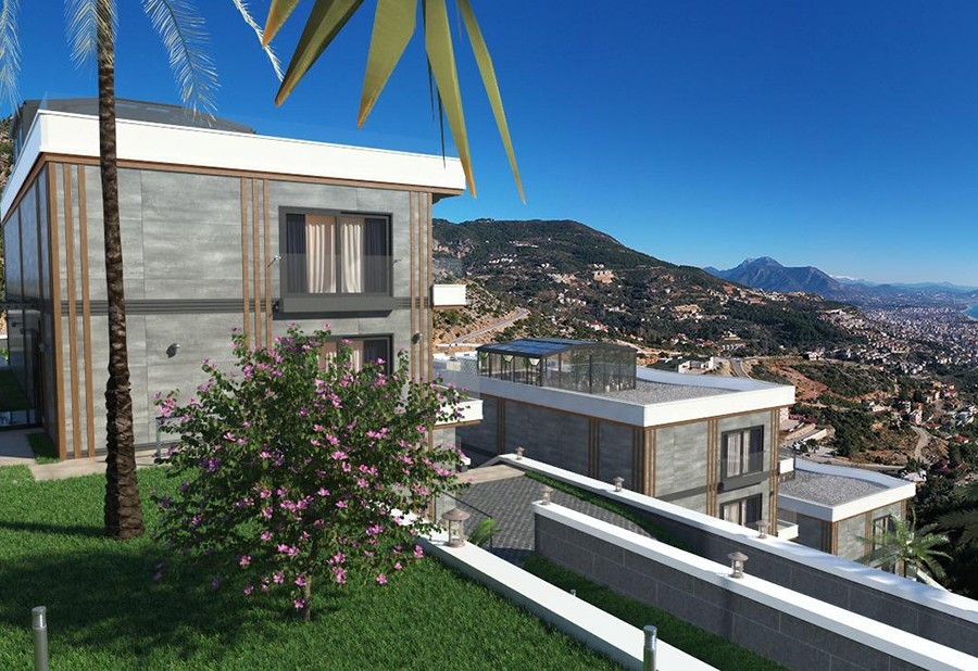 Luksus 6+1 Villa med Hav- og Slotsudsigt, Alanya