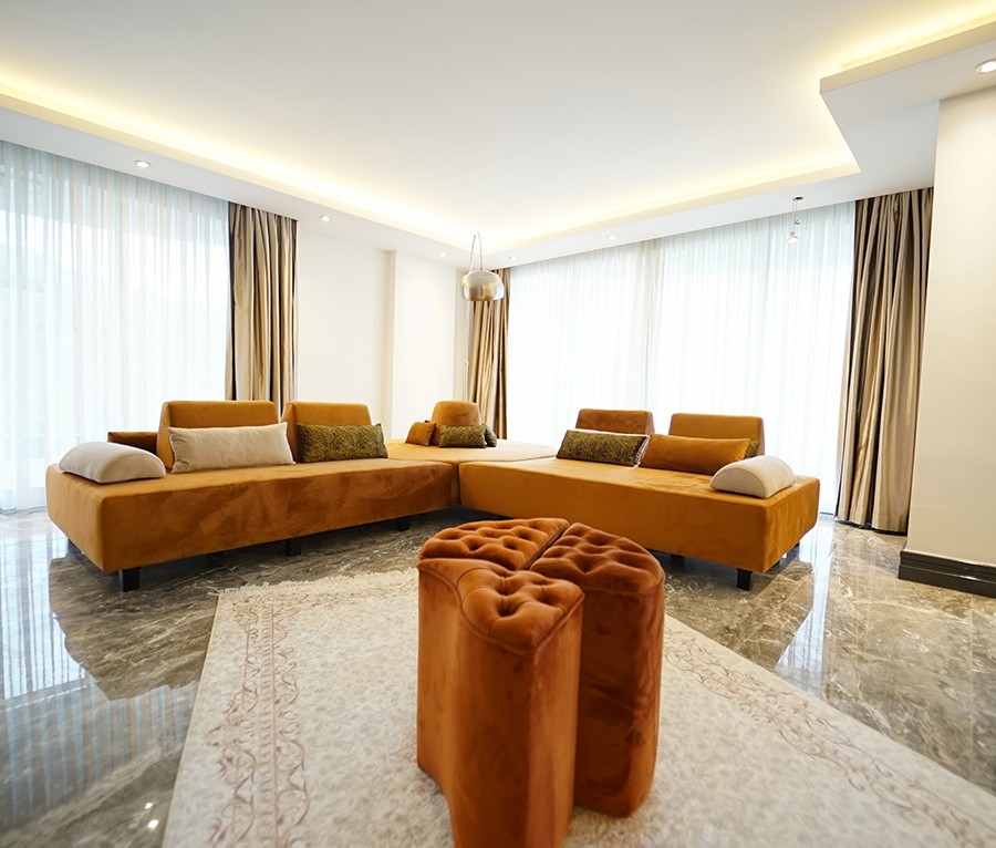 Luksus 6+1 Villa med Hav- og Slotsudsigt, Alanya