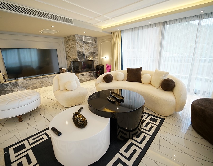 Luksus 6+1 Villa med Hav- og Slotsudsigt, Alanya