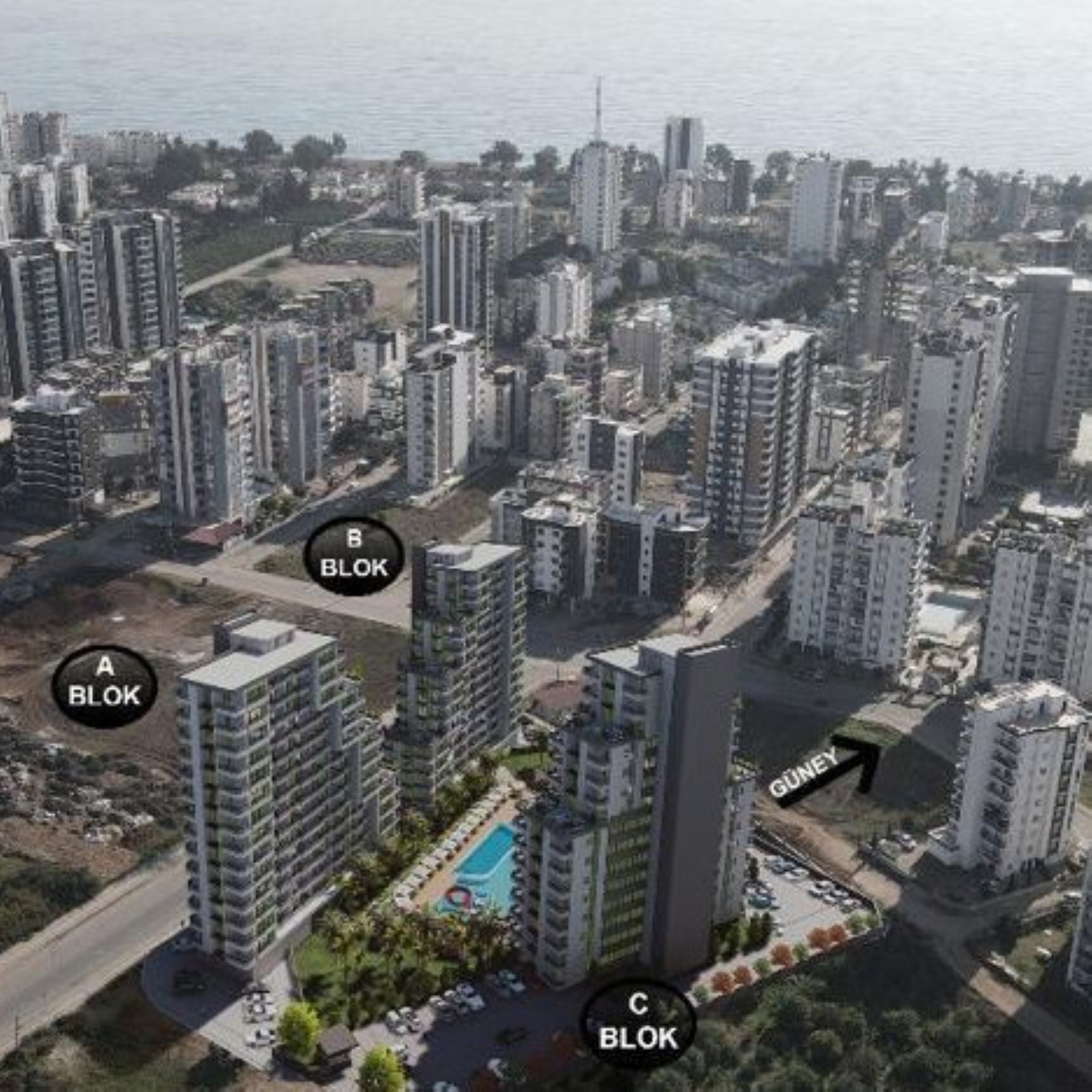 Stunning 1+1 Apartment with Sea and Mountain Views in Mersin Tece