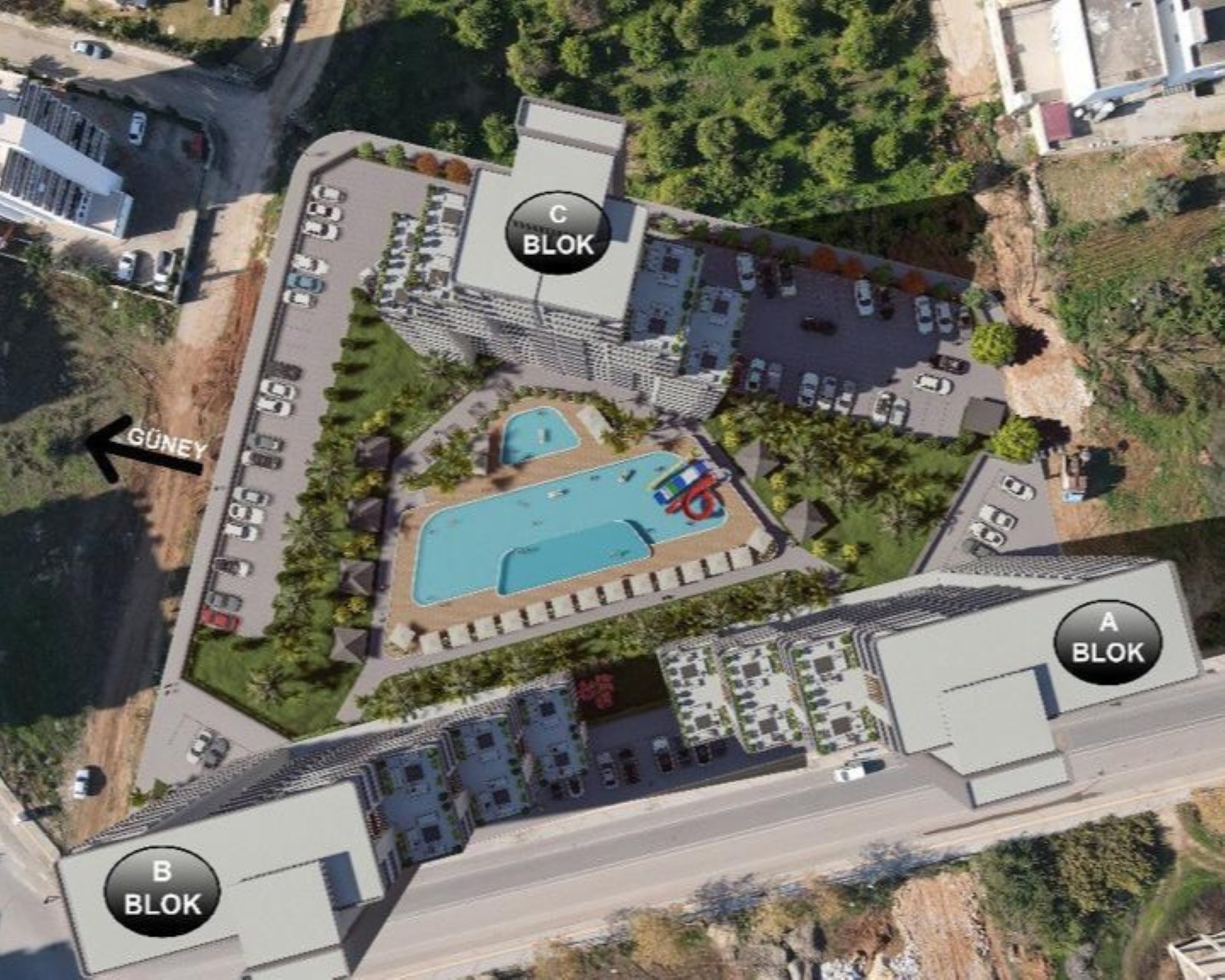 Stunning 1+1 Apartment with Sea and Mountain Views in Mersin Tece