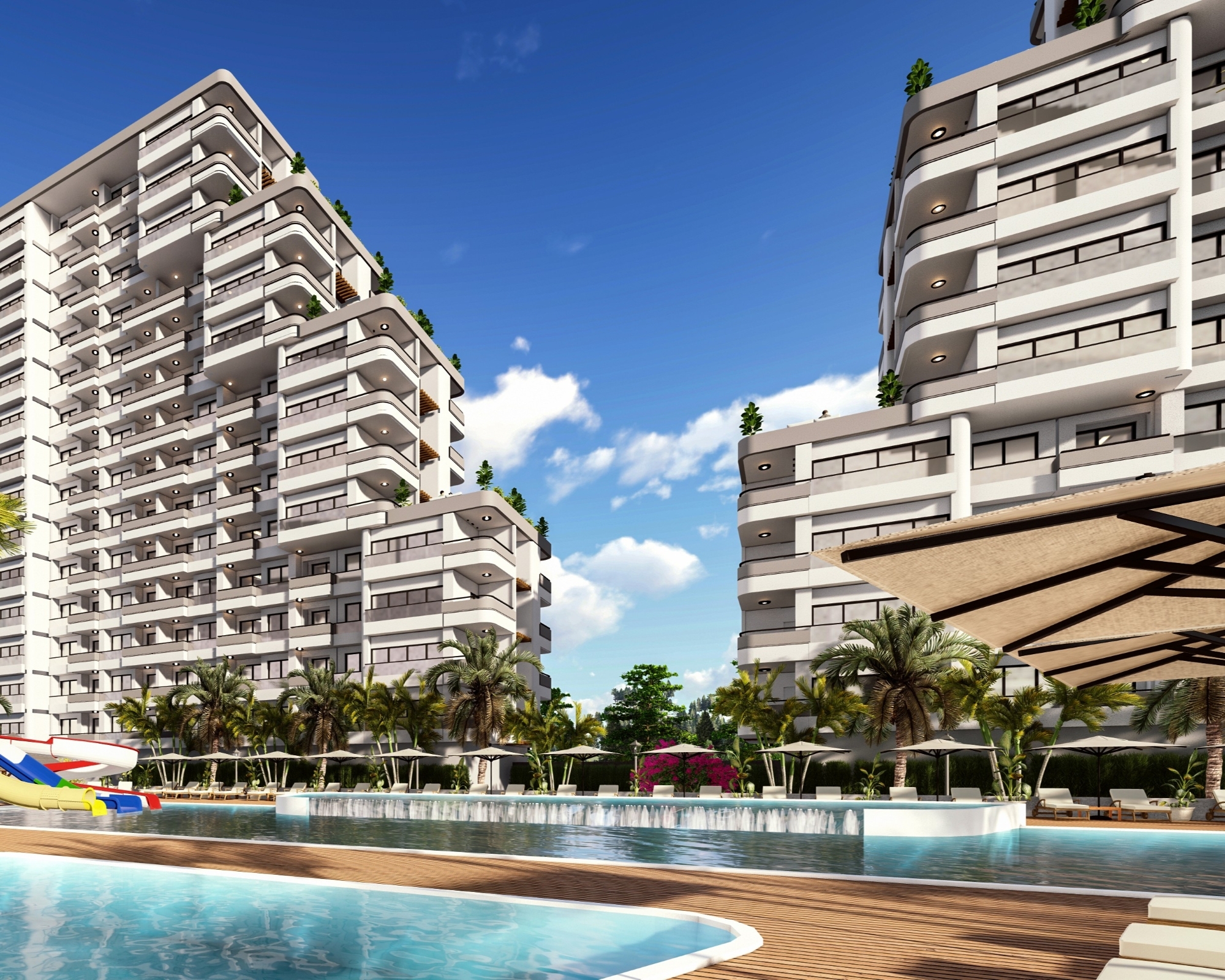 Stunning 1+1 Apartment with Sea and Mountain Views in Mersin Tece