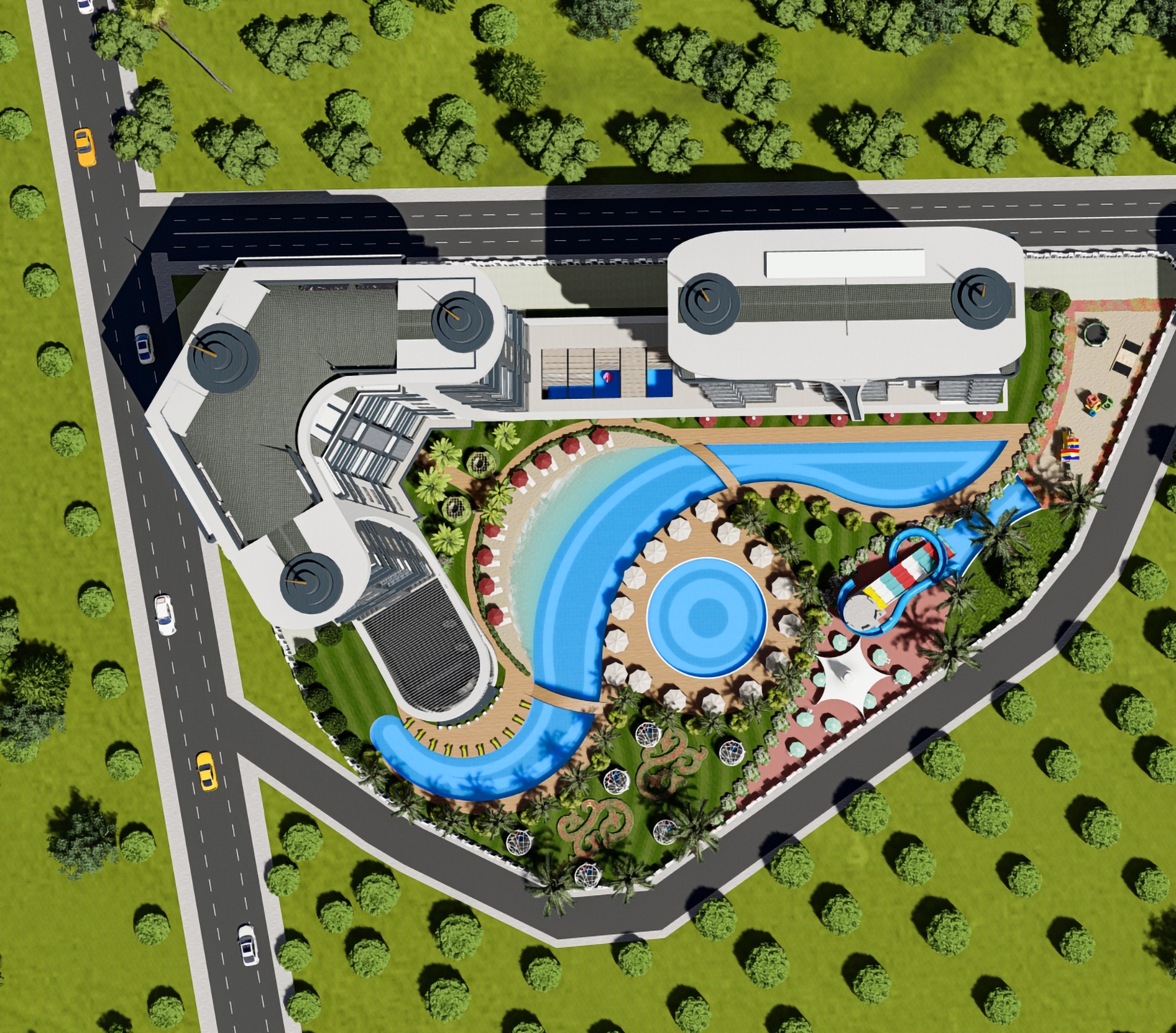 Luxuriöses 1+1 Apartment mit Bergblick in Avsallar, Alanya