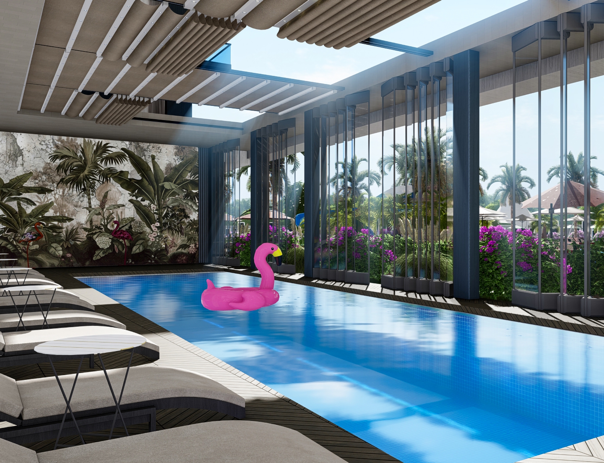Luxuriöses 1+1 Apartment mit Bergblick in Avsallar, Alanya