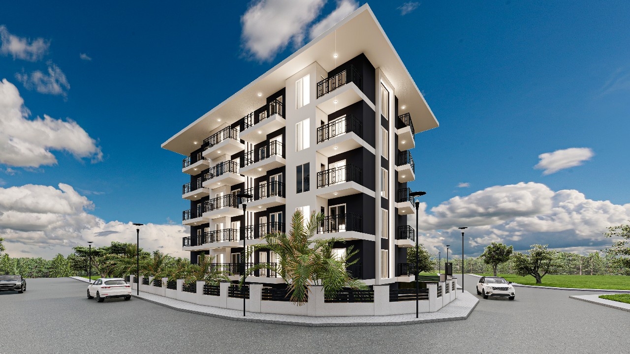 1+1 Apartment with Castle and Mountain Views, Alanya - Mahmutlar