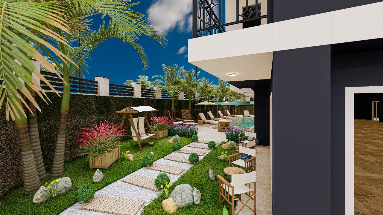 1+1 Apartment with Castle and Mountain Views, Alanya - Mahmutlar