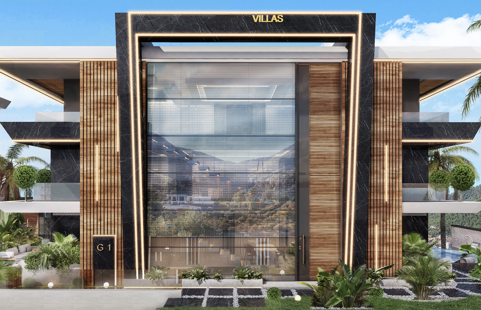 Luksus 3+1 Villa med Hav, Slot og Bjergudsigt i Alanya, Oba