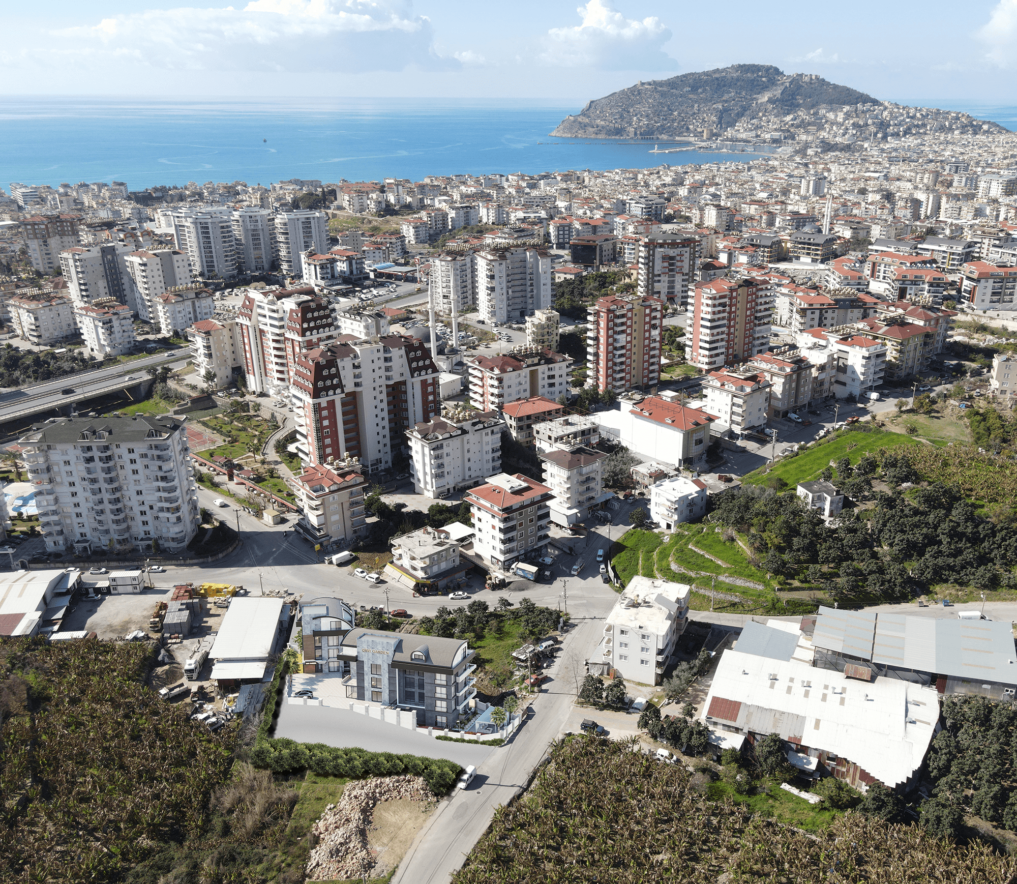 Luksus 1+1 Lejlighed med Hav- og Bjergudsigt, Alanya Cikcilli