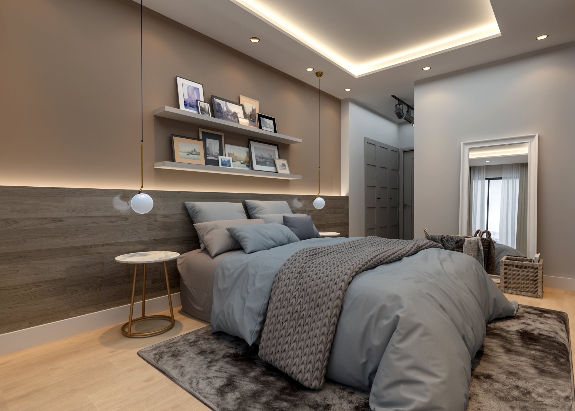 Luxuriöses 1+1 Apartment mit Meerblick und Bergblick, Mersin-Tömük