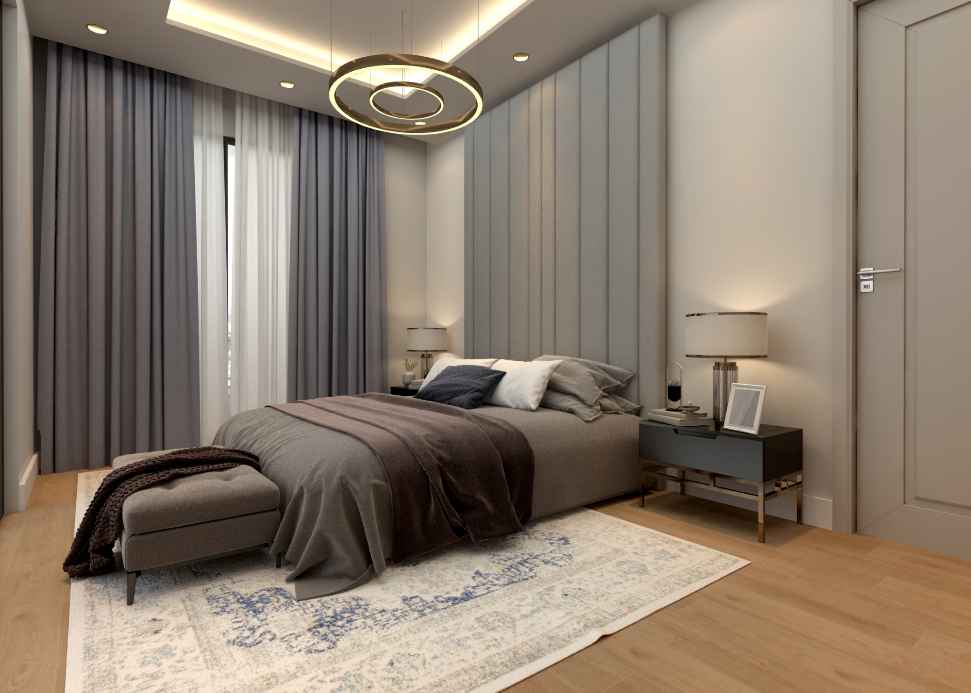 Luxuriöses 1+1 Apartment mit Meerblick und Bergblick, Mersin-Tömük