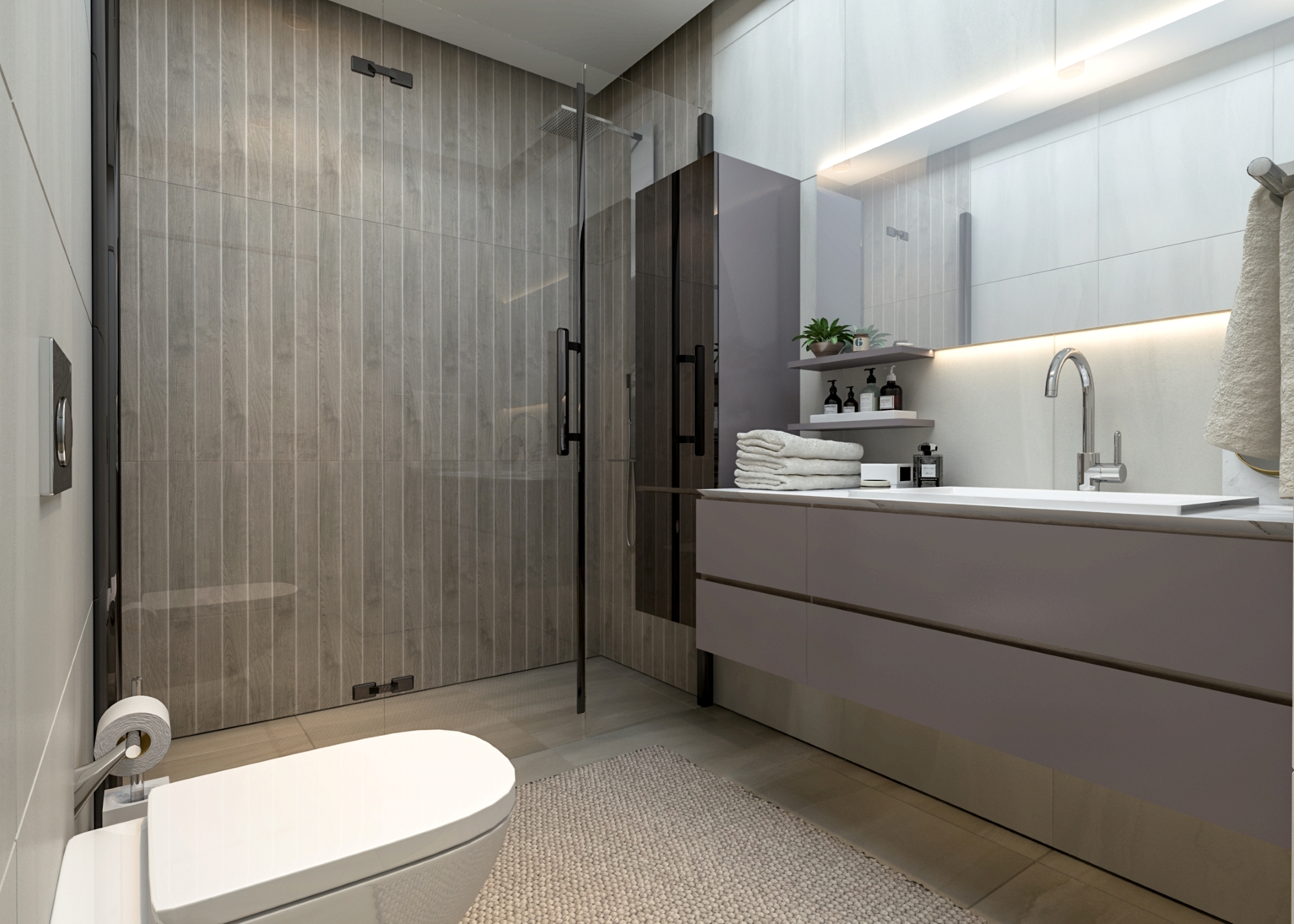 Luxuriöses 1+1 Apartment mit Meerblick und Bergblick, Mersin-Tömük