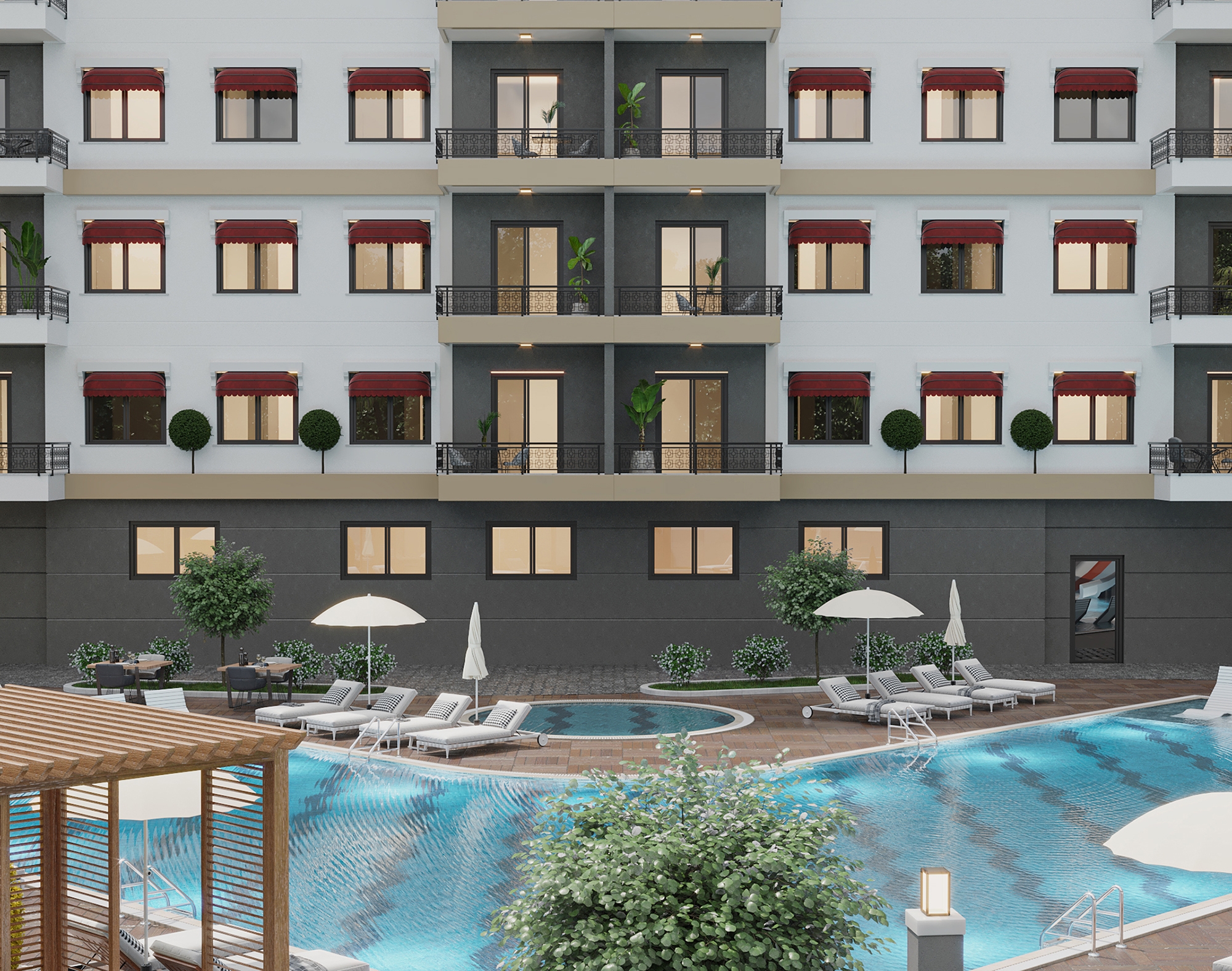 Luksuriøs 1+1 Lejlighed med Hav- og Bjergudsigt, Alanya - Avsallar