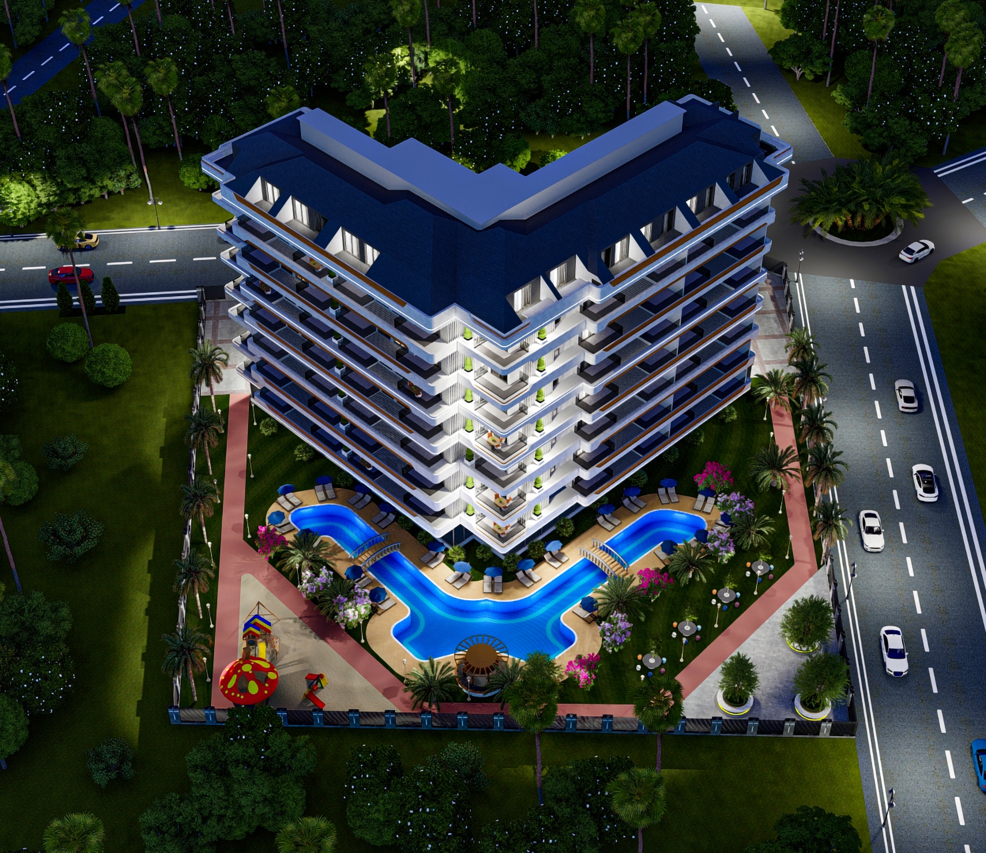 Ylellinen 1+1 asunto vuorinäköalalla, Alanya - Gazipasa