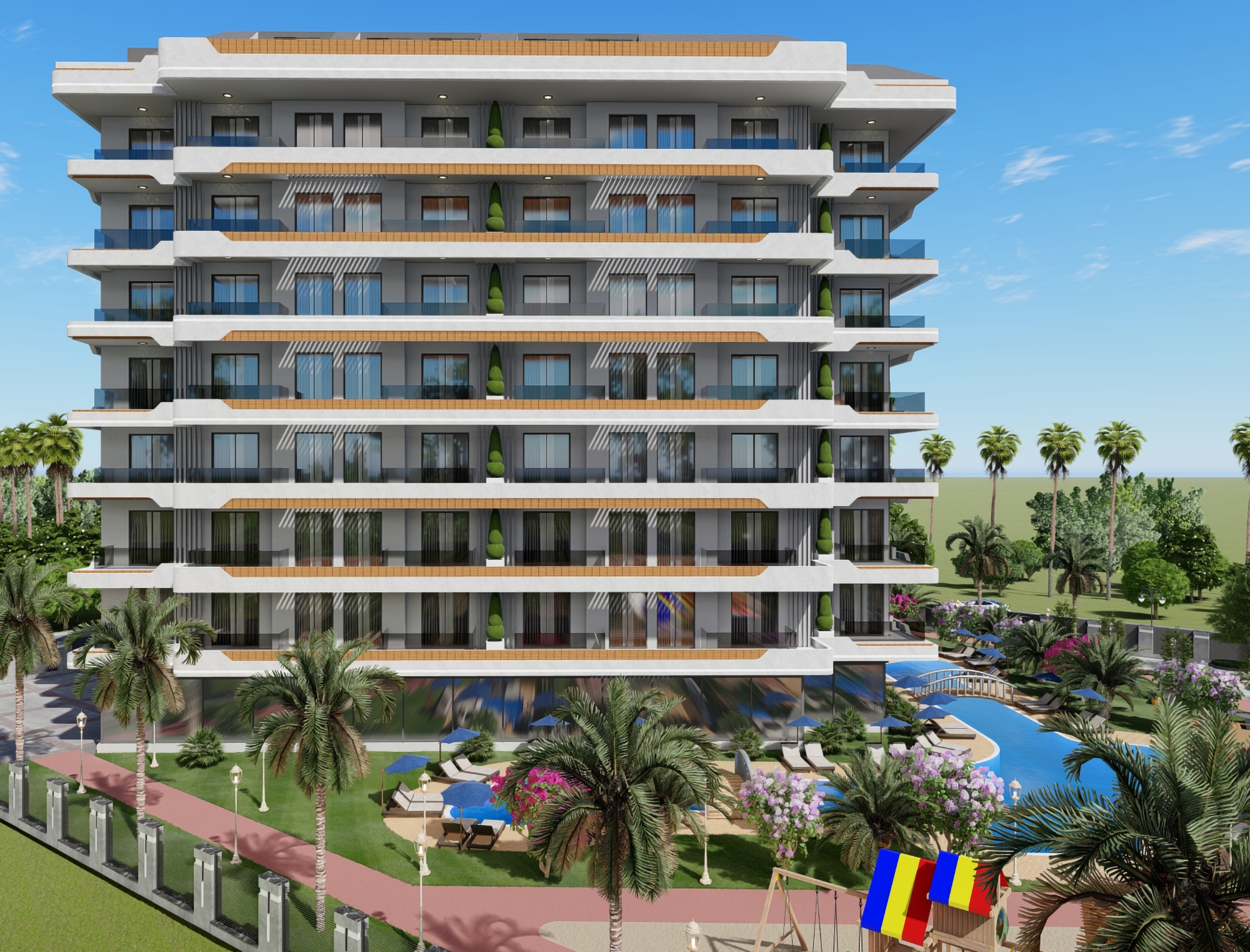 Ylellinen 1+1 asunto vuorinäköalalla, Alanya - Gazipasa