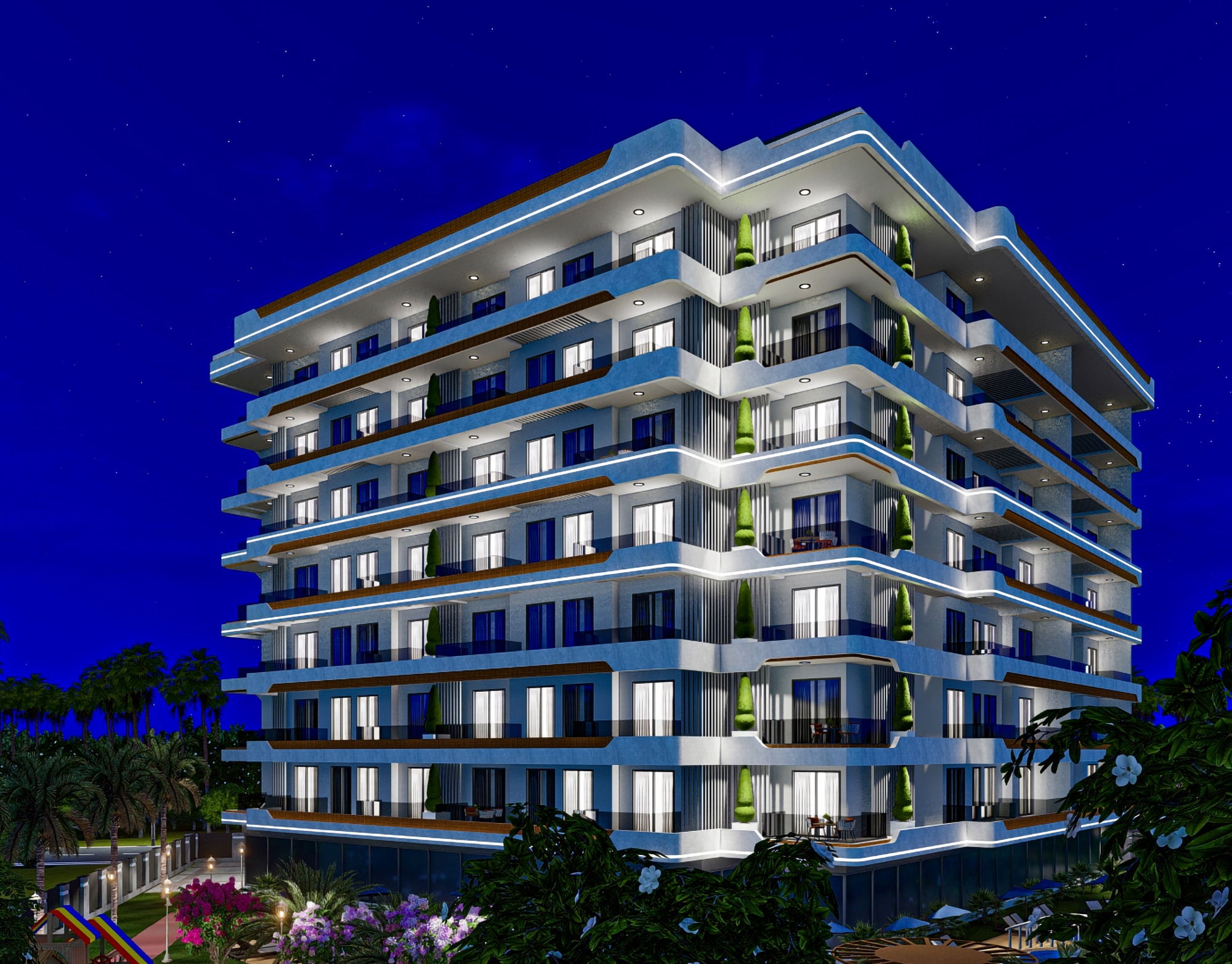 Ylellinen 1+1 asunto vuorinäköalalla, Alanya - Gazipasa