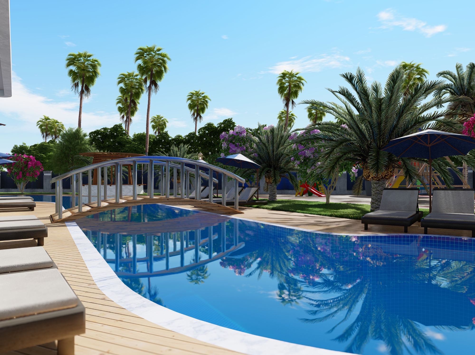 Ylellinen 1+1 asunto vuorinäköalalla, Alanya - Gazipasa